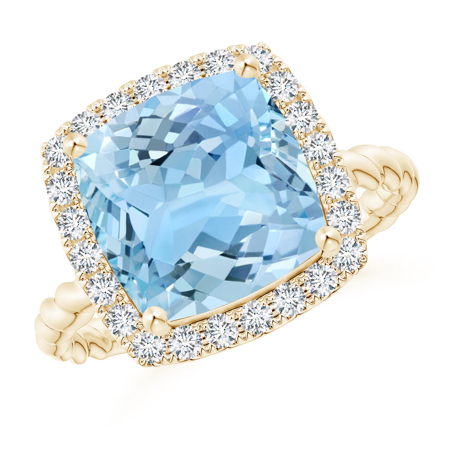 AAAA - Aquamarine / 3.84 CT / 14 KT Yellow Gold