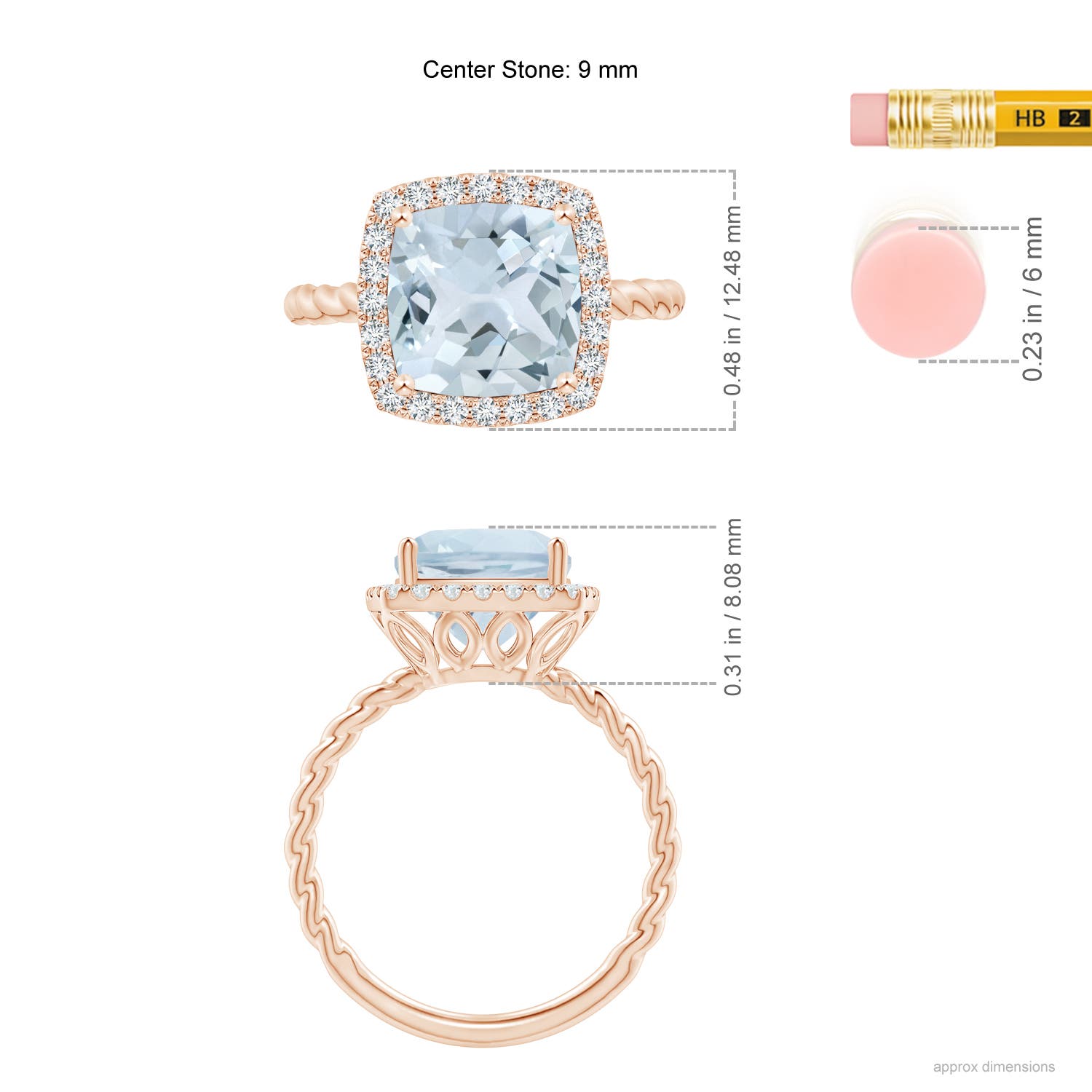 A - Aquamarine / 2.94 CT / 14 KT Rose Gold