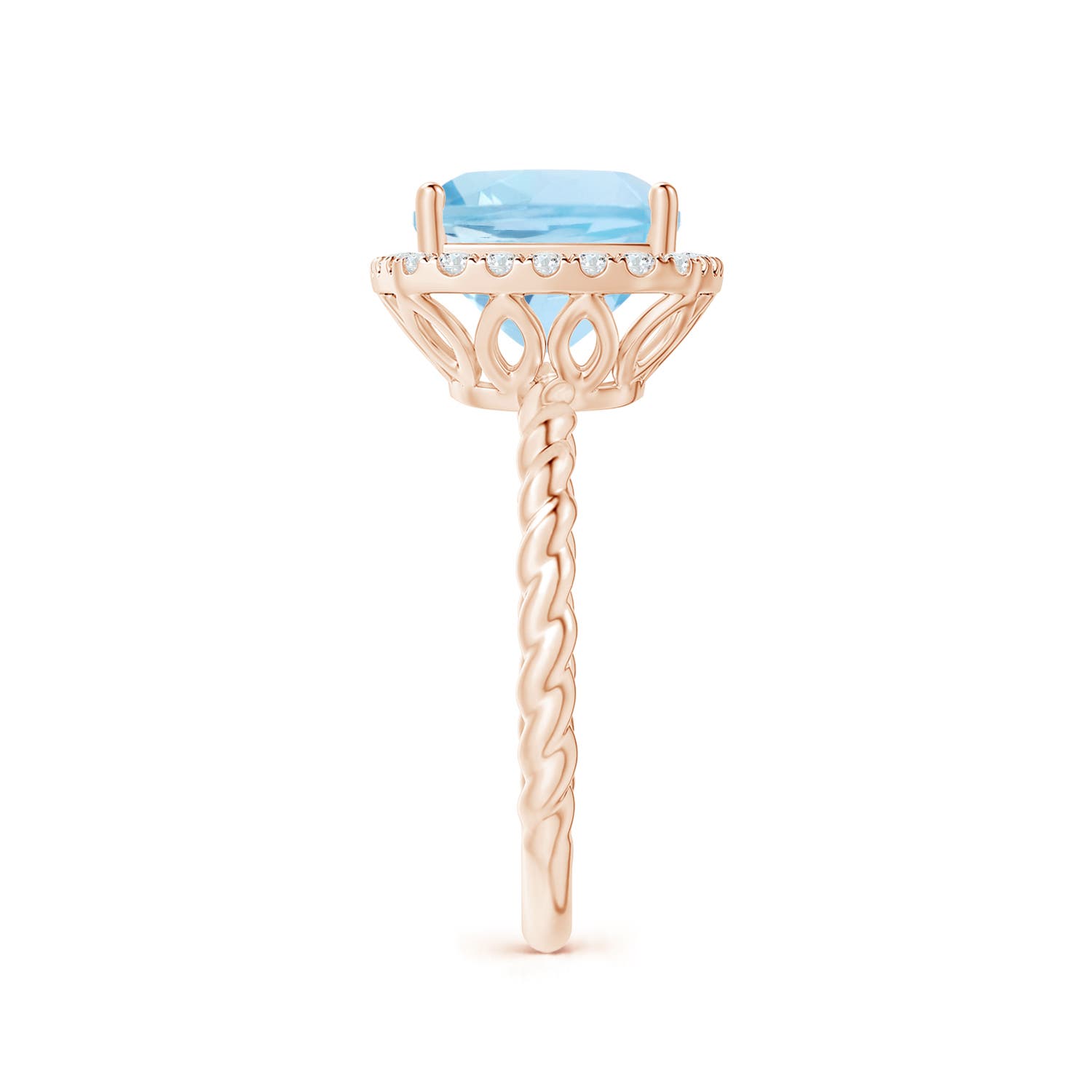 AAA - Aquamarine / 2.94 CT / 14 KT Rose Gold