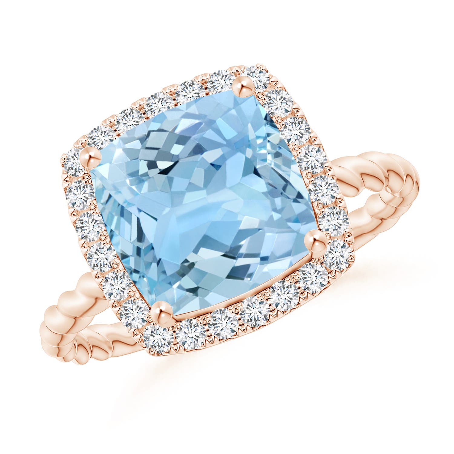 AAAA - Aquamarine / 2.94 CT / 14 KT Rose Gold