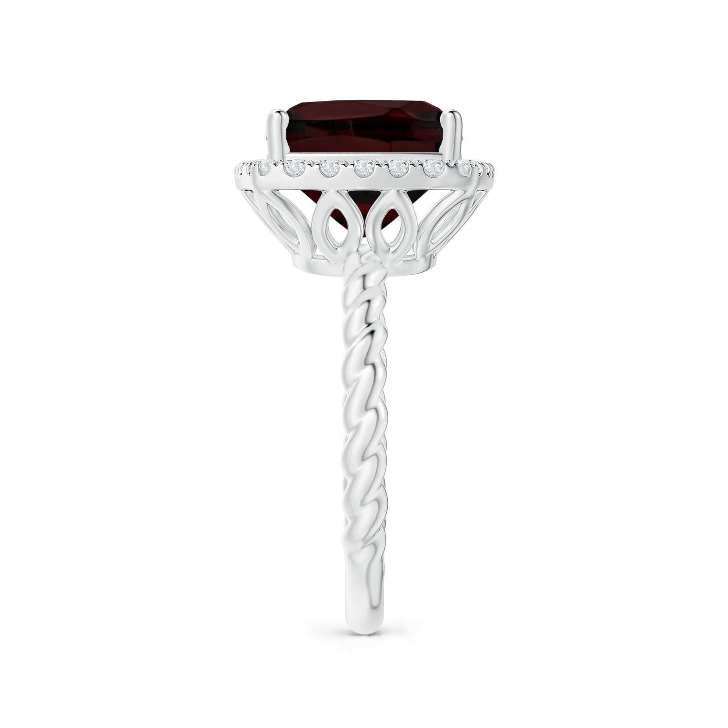 A - Garnet / 4.54 CT / 14 KT White Gold