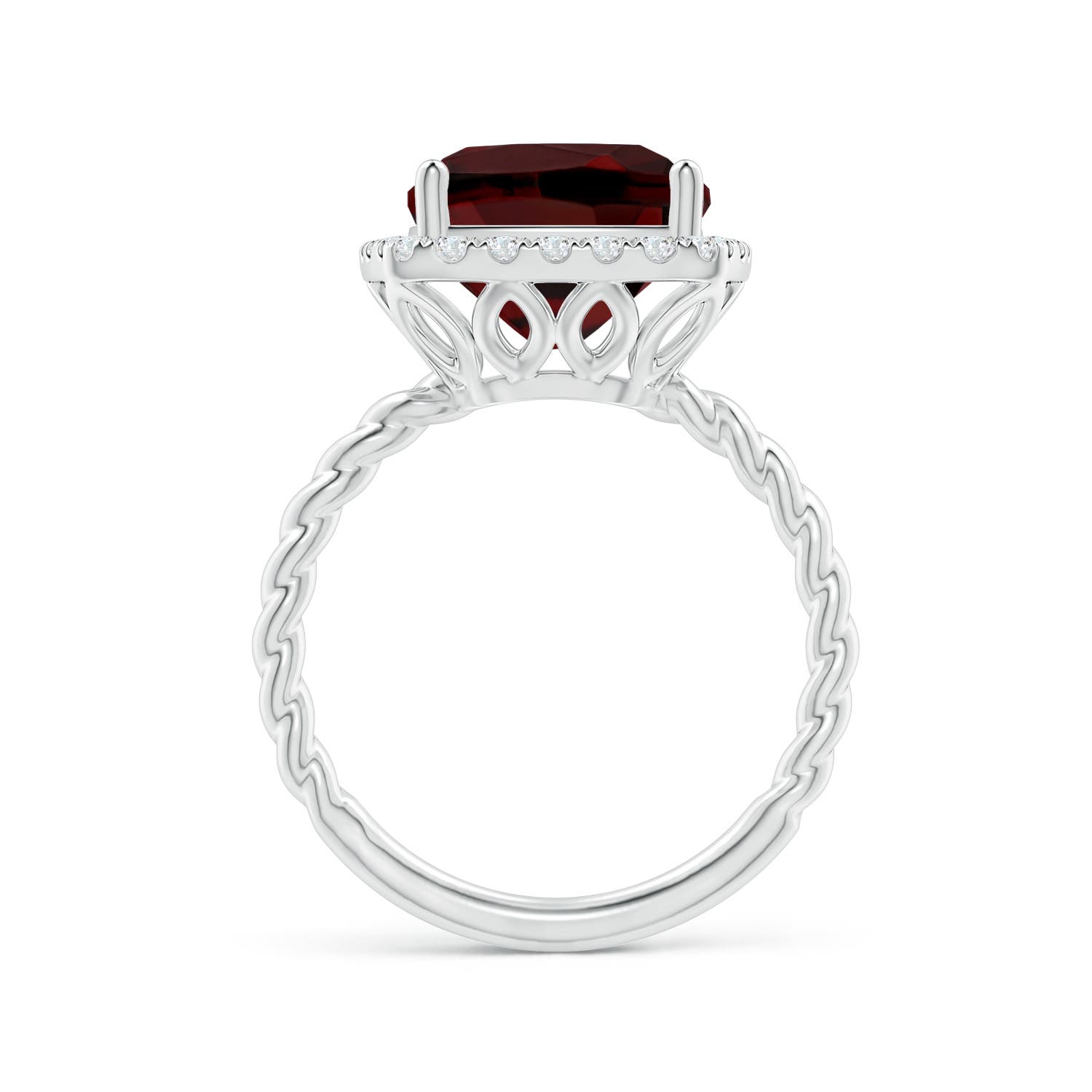 AAA - Garnet / 4.54 CT / 14 KT White Gold