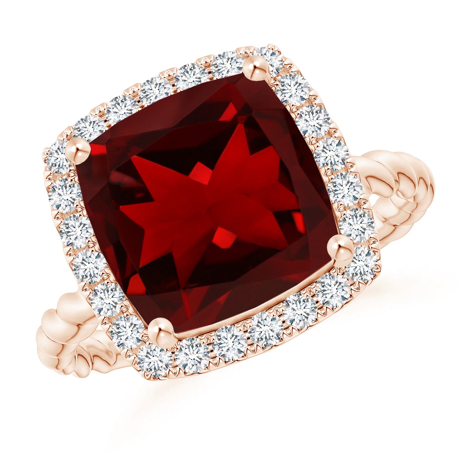 AAAA - Garnet / 4.54 CT / 14 KT Rose Gold