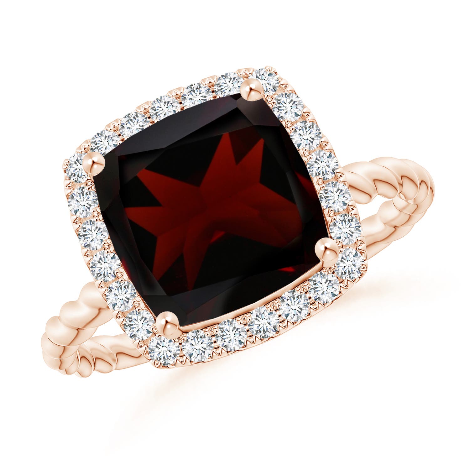 A - Garnet / 3.84 CT / 14 KT Rose Gold