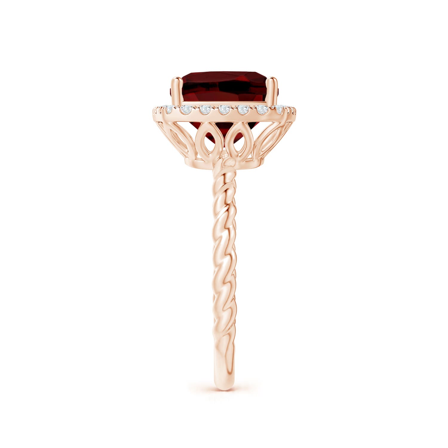 AAAA - Garnet / 3.84 CT / 14 KT Rose Gold