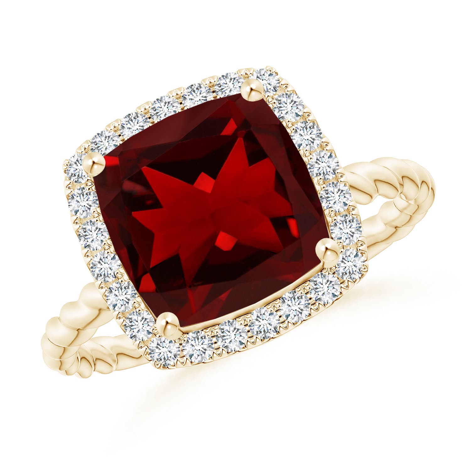 AAAA - Garnet / 3.84 CT / 14 KT Yellow Gold