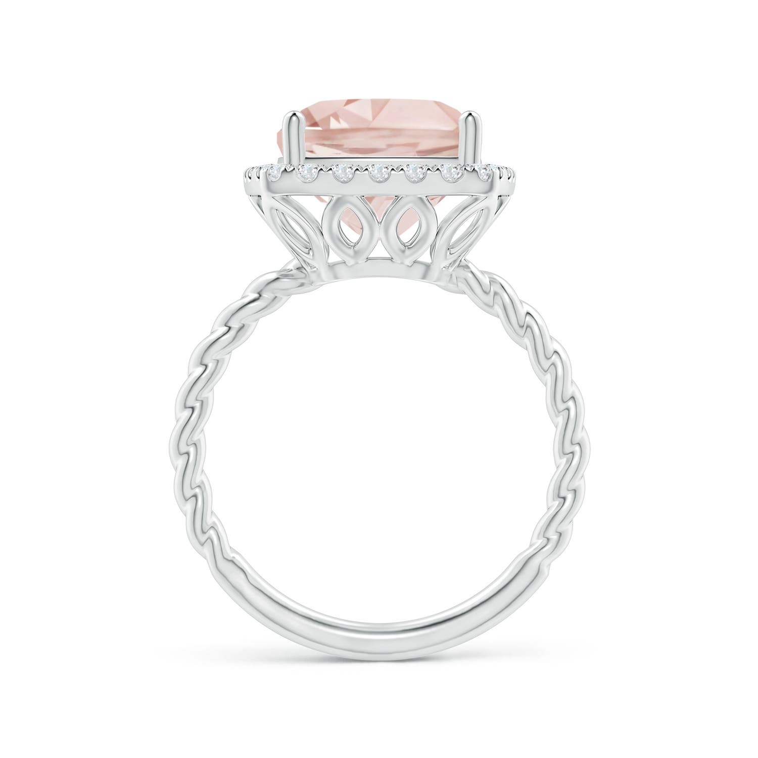 A - Morganite / 4.04 CT / 14 KT White Gold