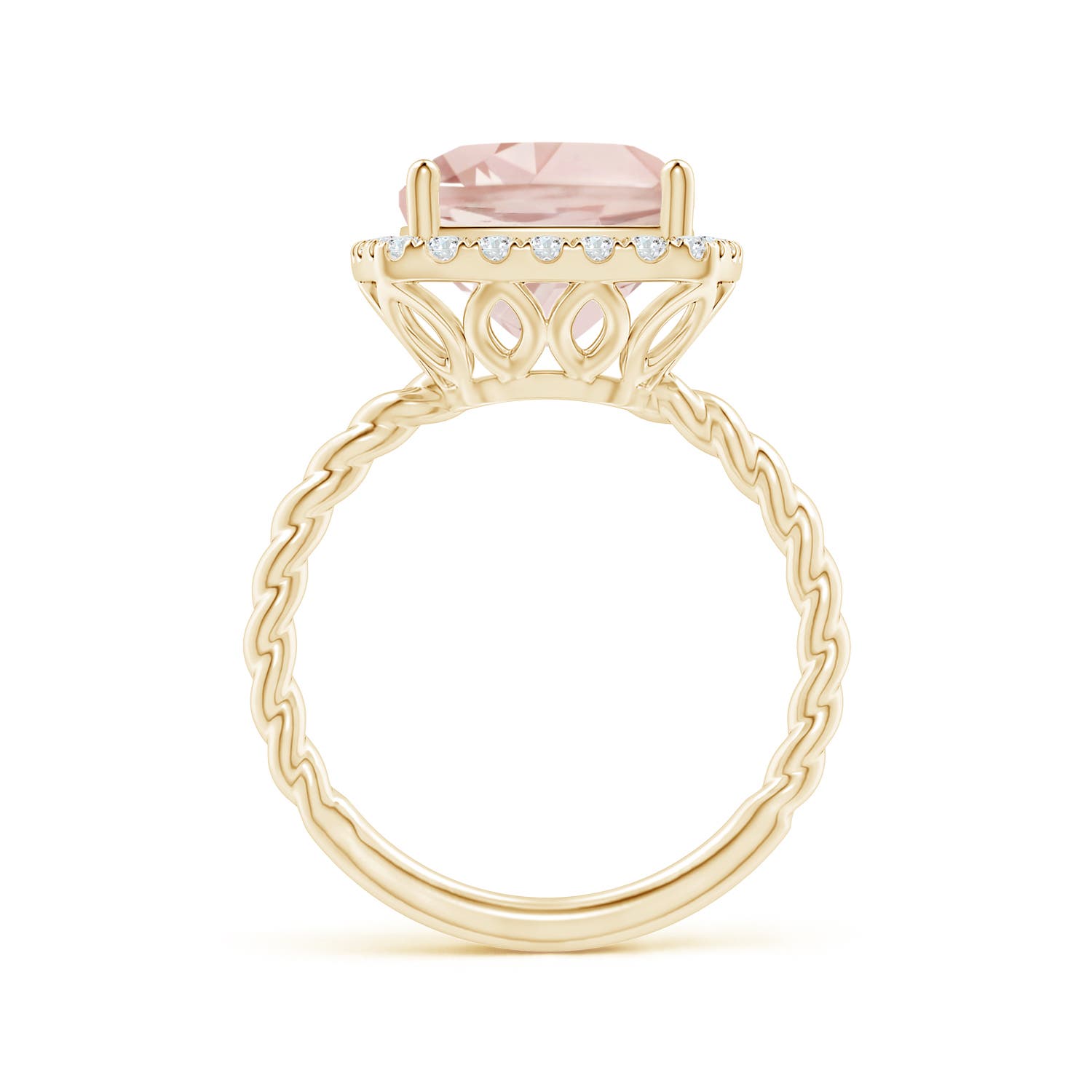 A - Morganite / 4.04 CT / 14 KT Yellow Gold