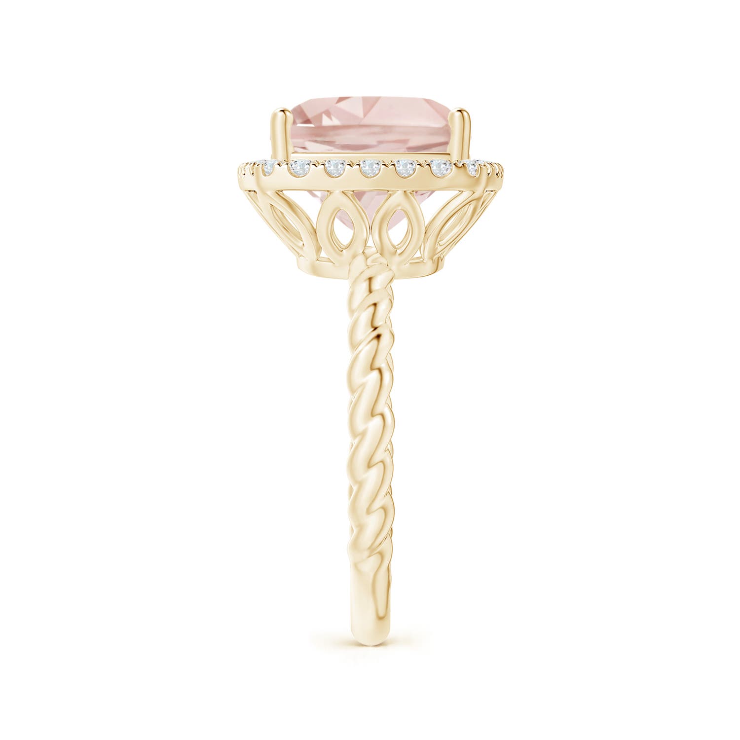 A - Morganite / 4.04 CT / 14 KT Yellow Gold