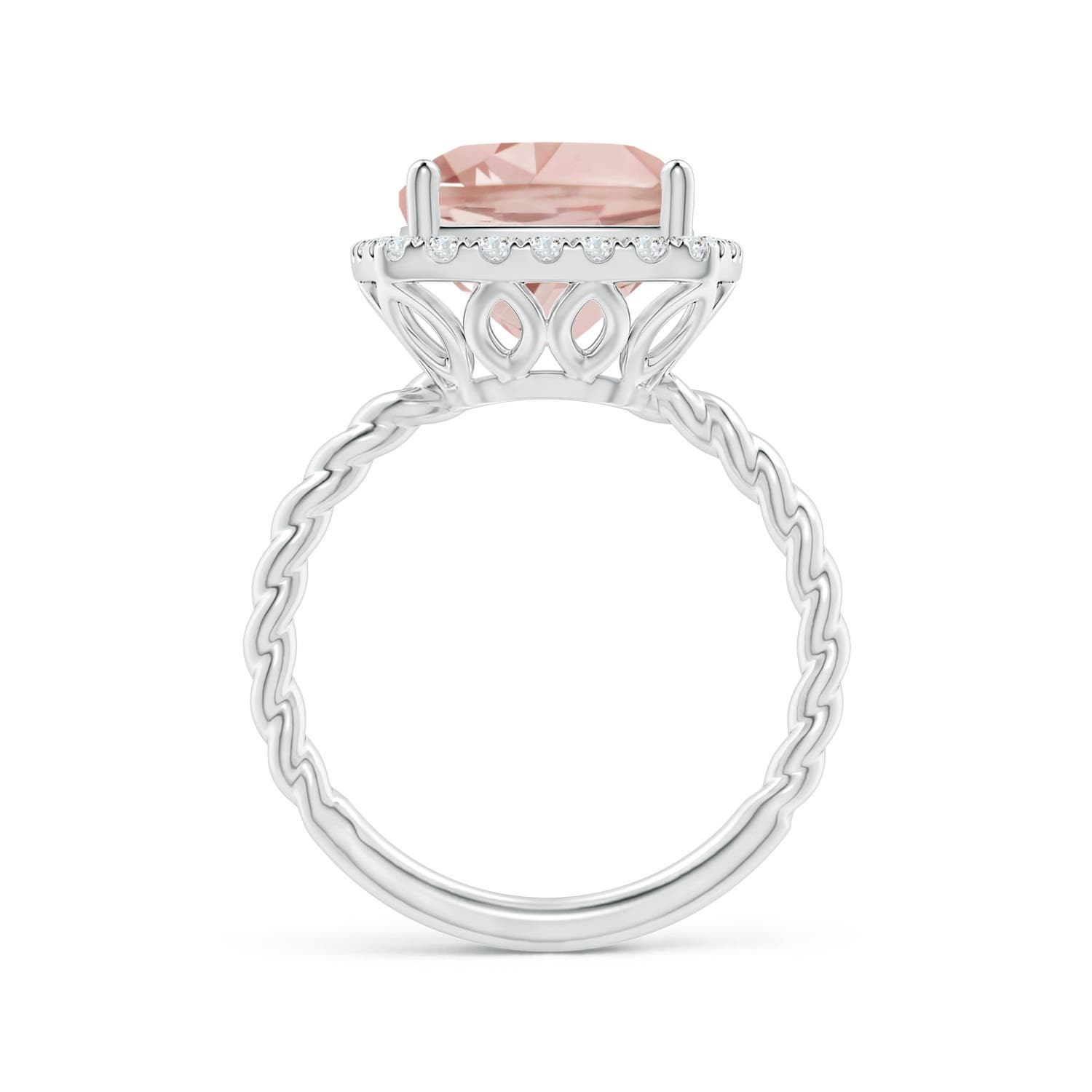 AA - Morganite / 4.04 CT / 14 KT White Gold