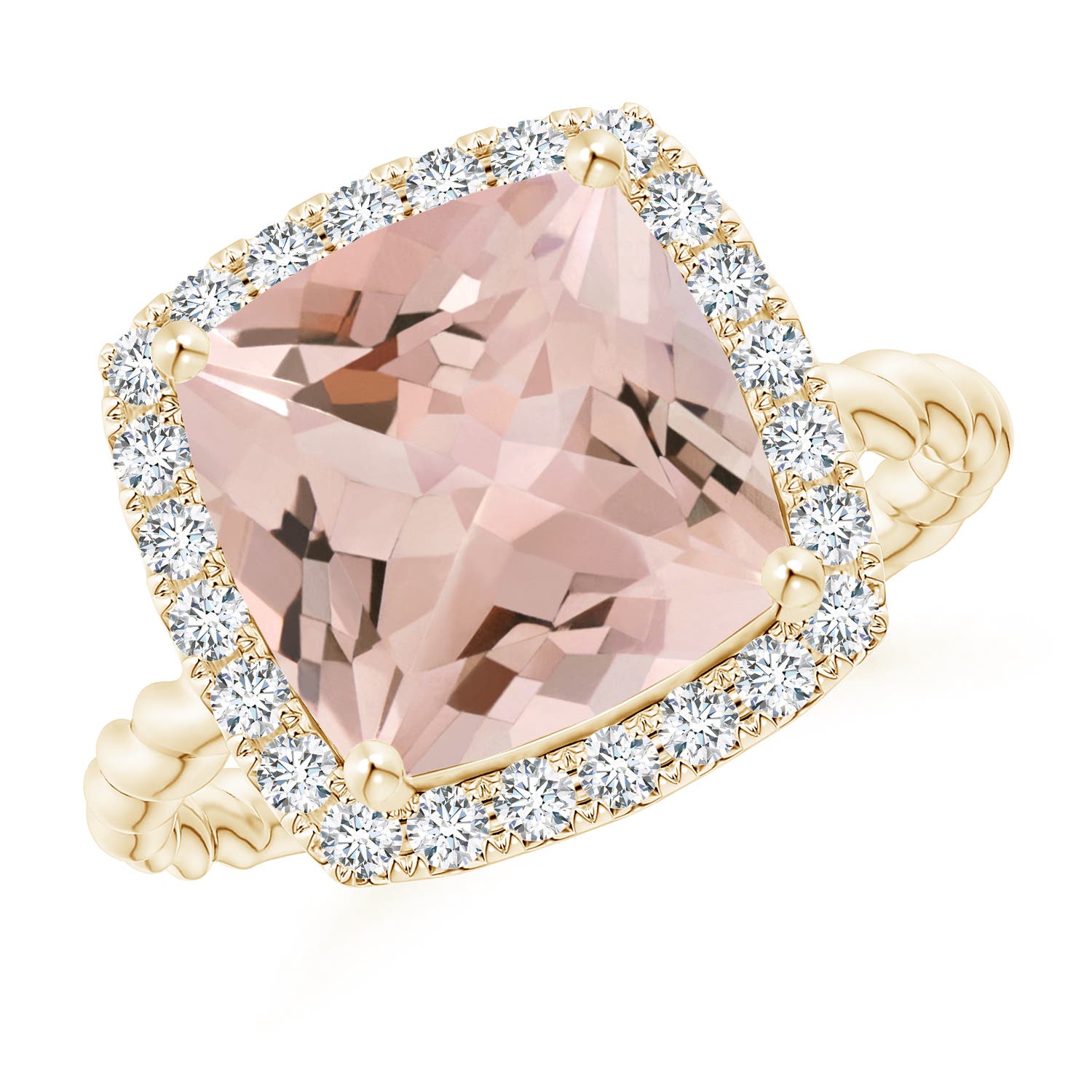 AA - Morganite / 4.04 CT / 14 KT Yellow Gold