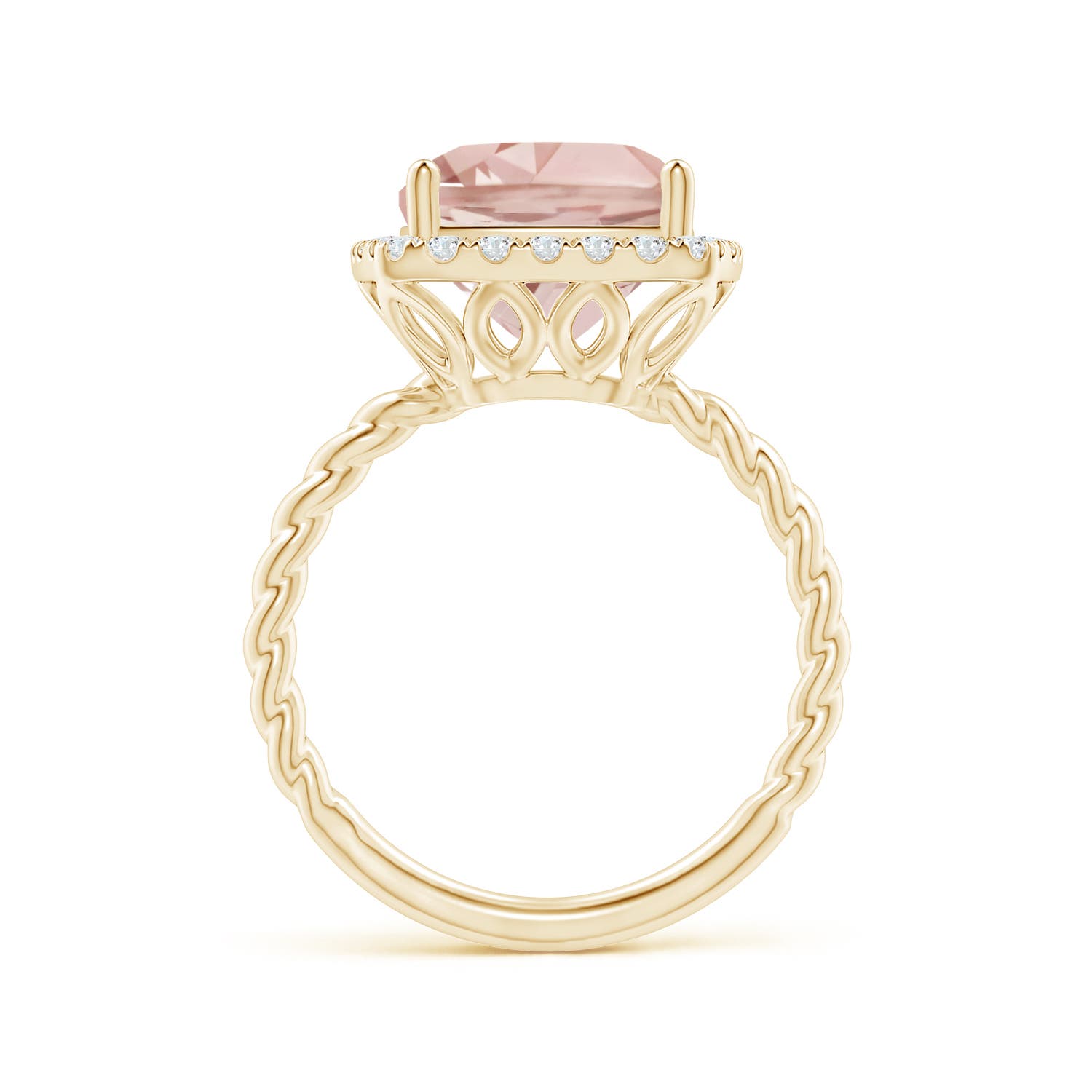 AA - Morganite / 4.04 CT / 14 KT Yellow Gold