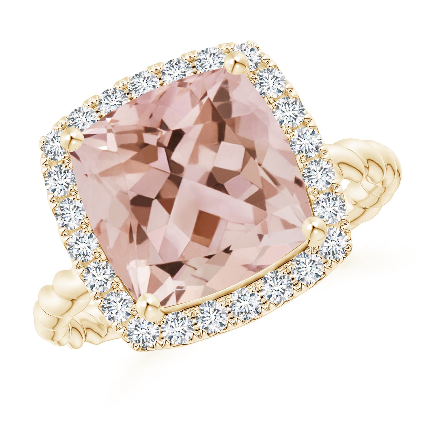 AAA - Morganite / 4.04 CT / 14 KT Yellow Gold