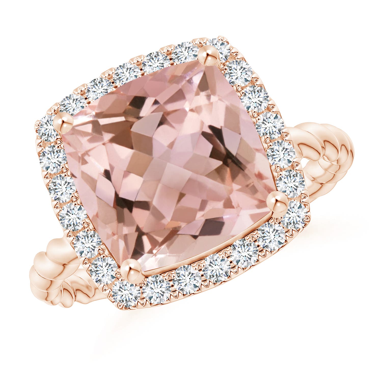 AAAA - Morganite / 4.04 CT / 14 KT Rose Gold