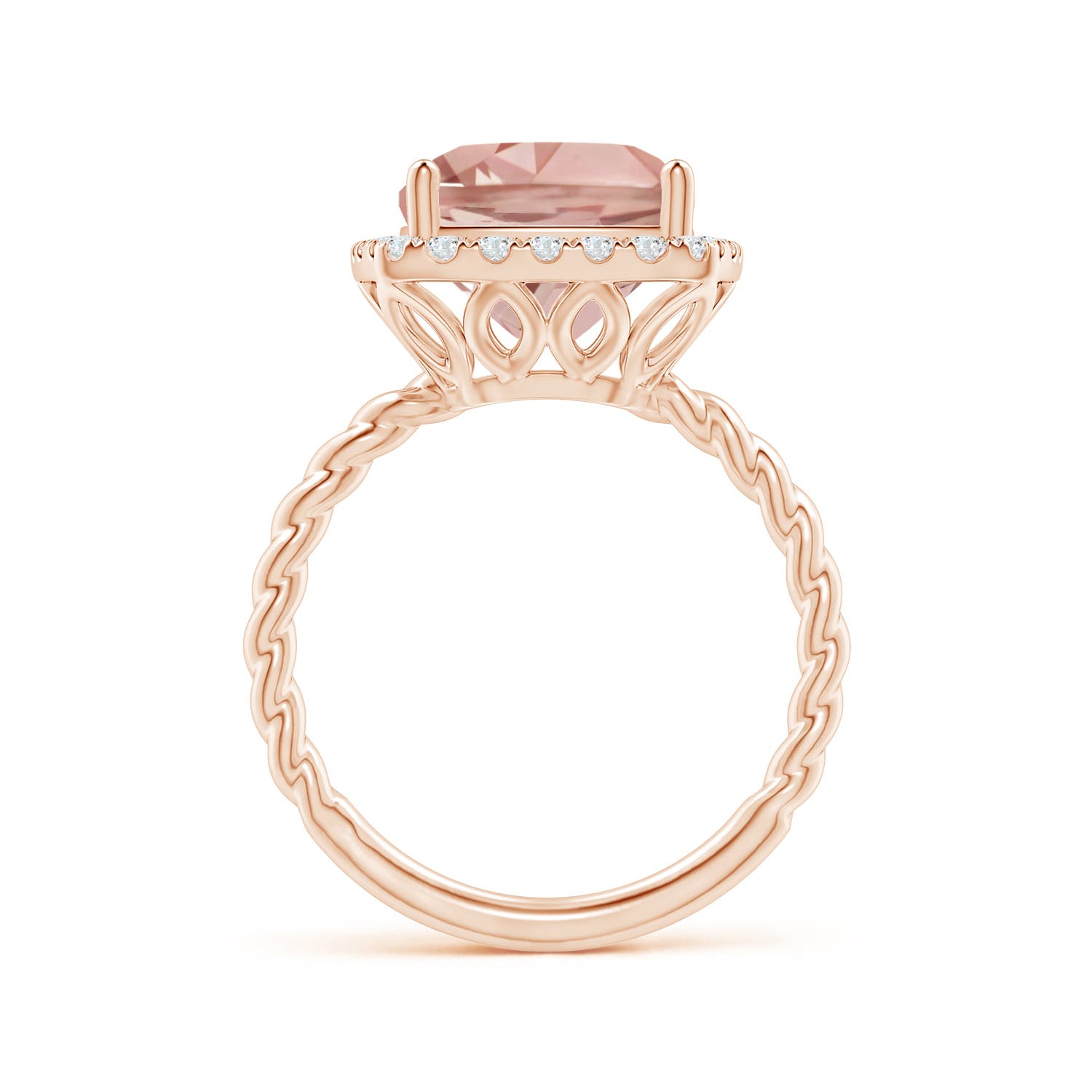 AAAA - Morganite / 4.04 CT / 14 KT Rose Gold