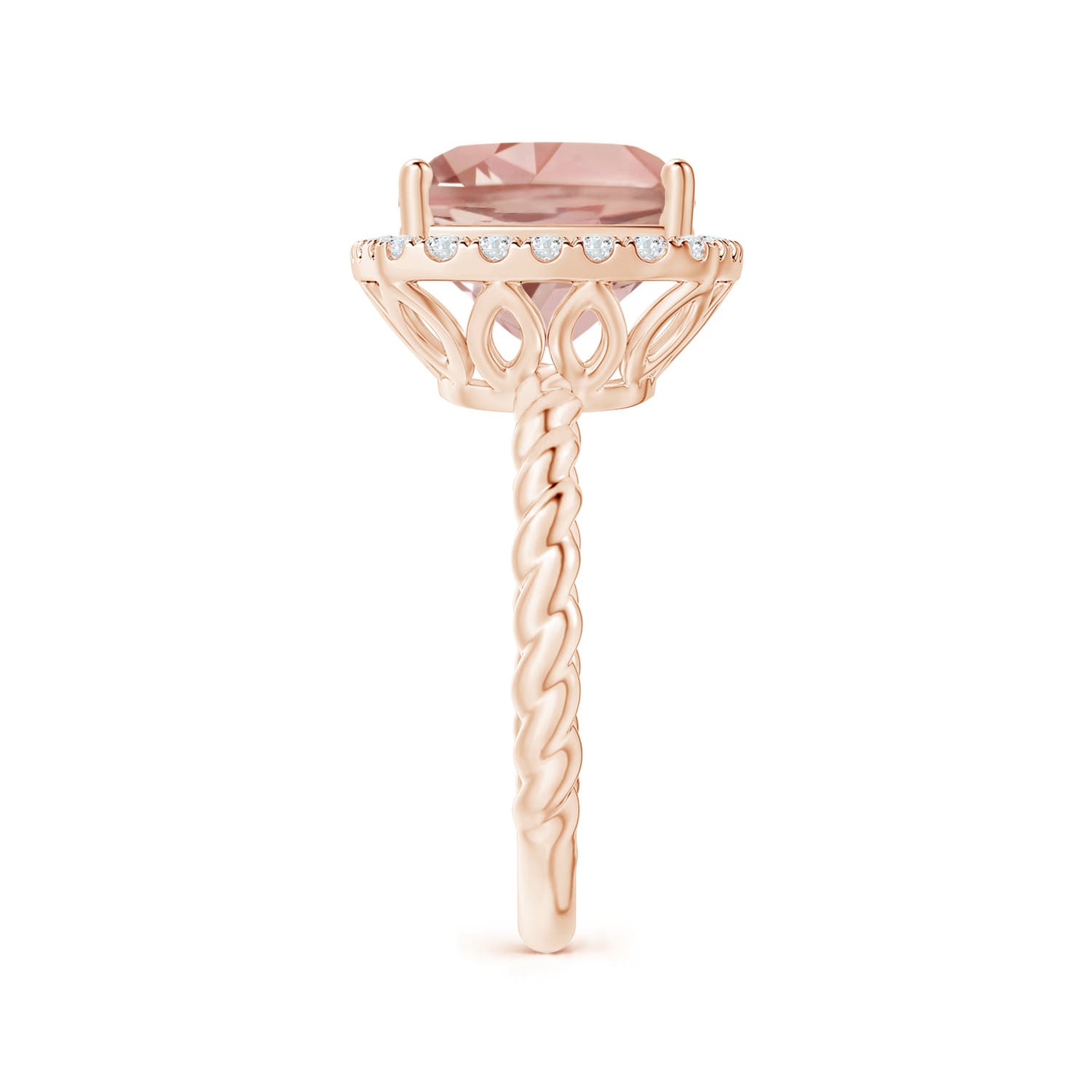 AAAA - Morganite / 4.04 CT / 14 KT Rose Gold