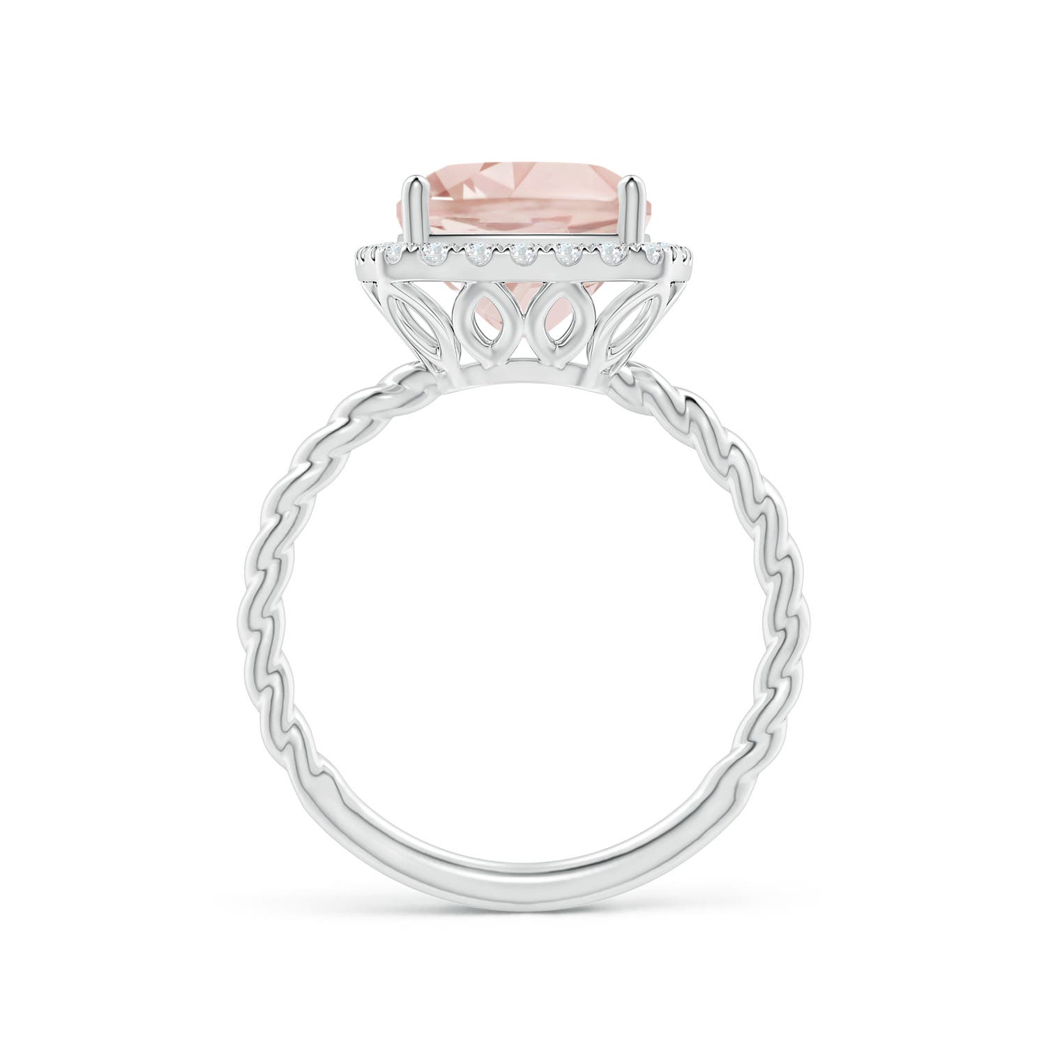 A - Morganite / 2.94 CT / 14 KT White Gold