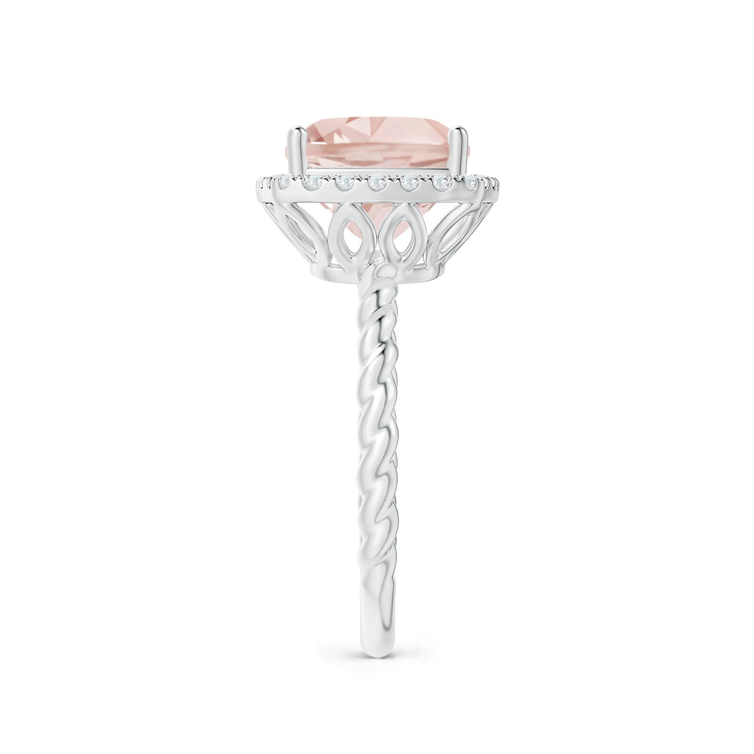 A - Morganite / 2.94 CT / 14 KT White Gold