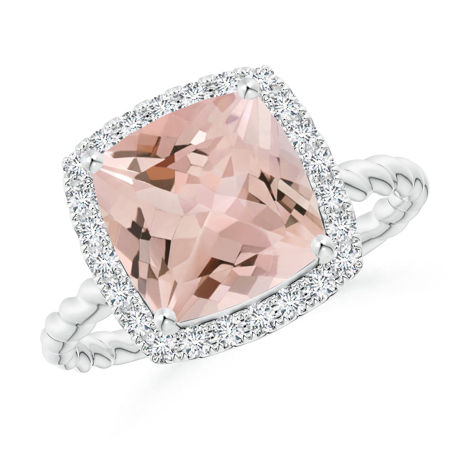 AA - Morganite / 2.94 CT / 14 KT White Gold