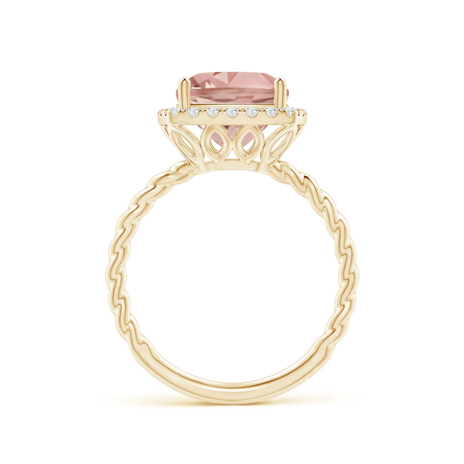 AAAA - Morganite / 2.94 CT / 14 KT Yellow Gold