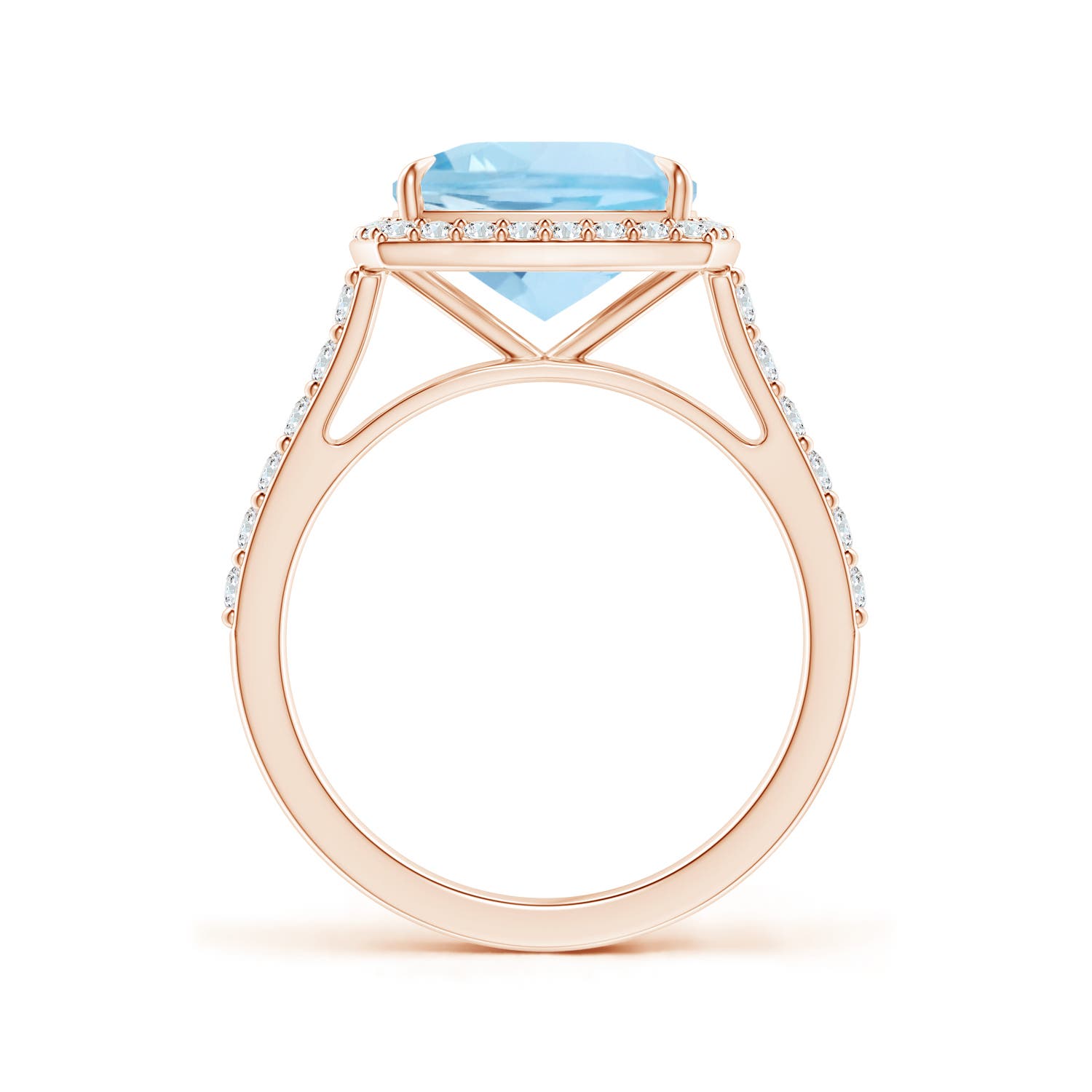 AAA - Aquamarine / 2.96 CT / 14 KT Rose Gold