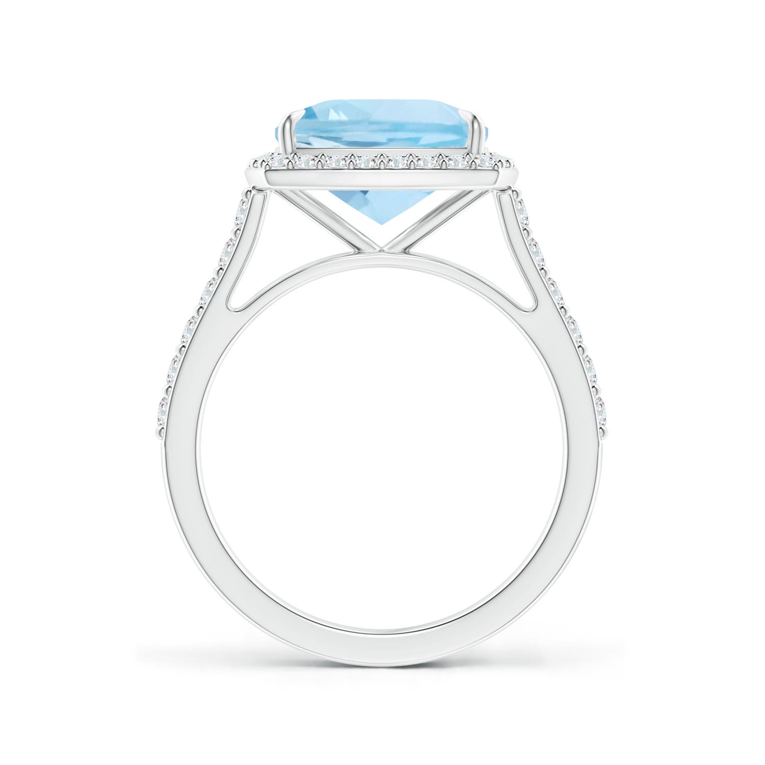 AAA - Aquamarine / 2.96 CT / 14 KT White Gold