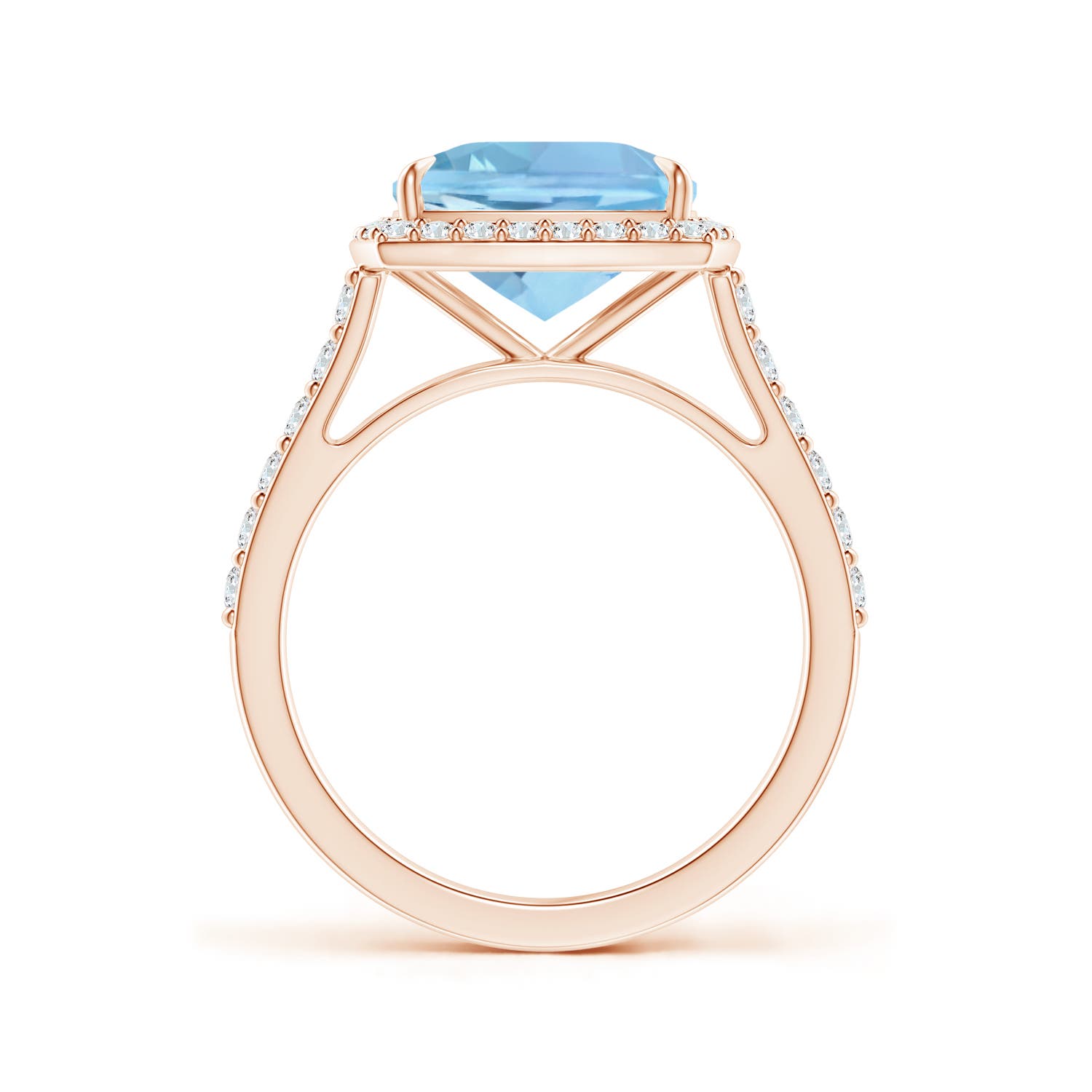 AAAA - Aquamarine / 2.96 CT / 14 KT Rose Gold