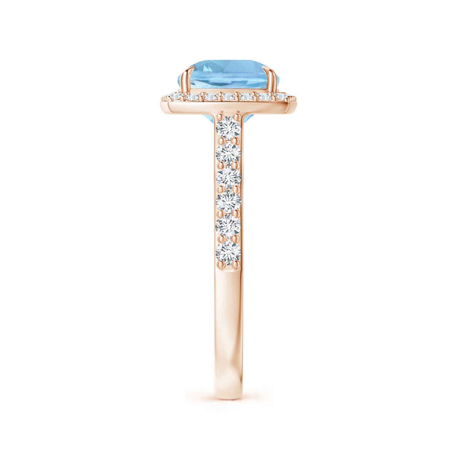 AAAA - Aquamarine / 2.96 CT / 14 KT Rose Gold