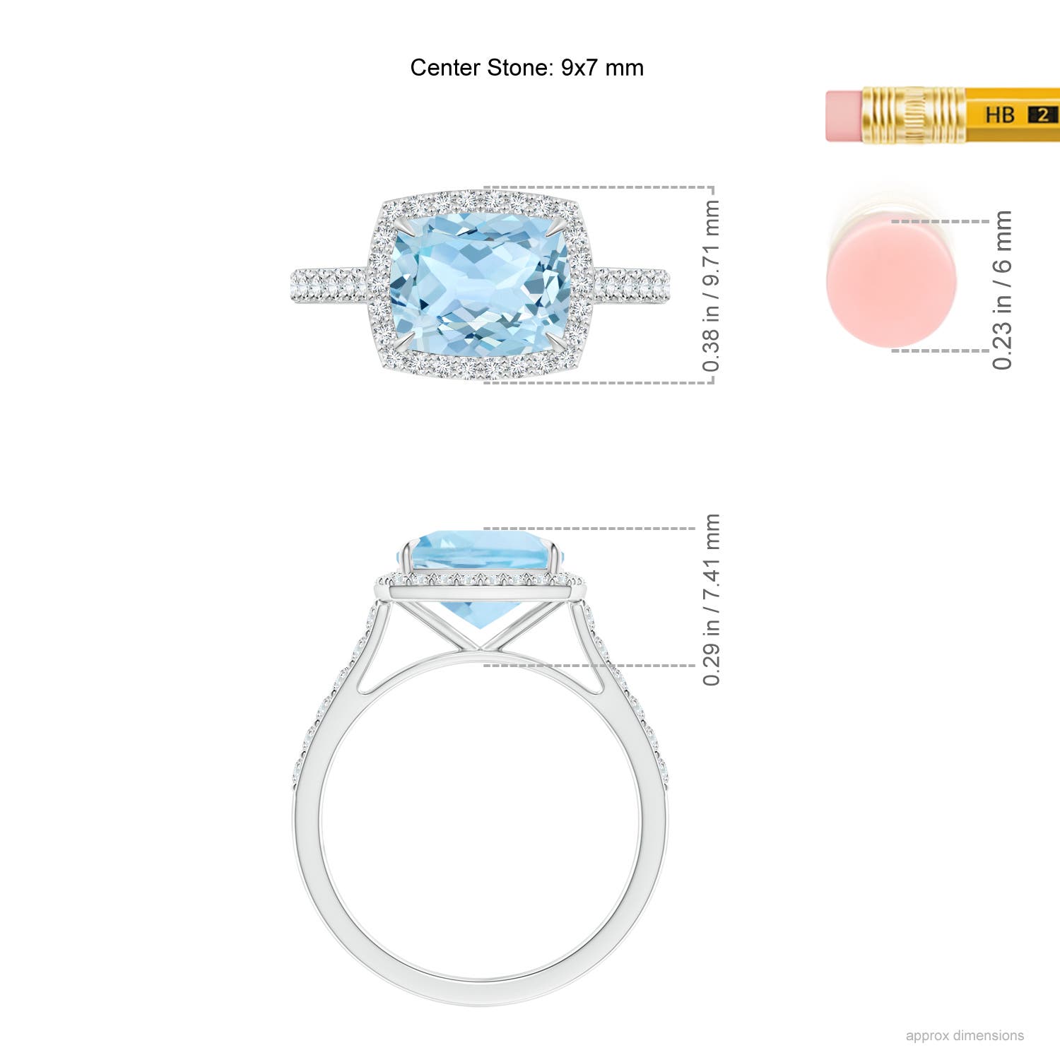 AAA - Aquamarine / 2.26 CT / 14 KT White Gold