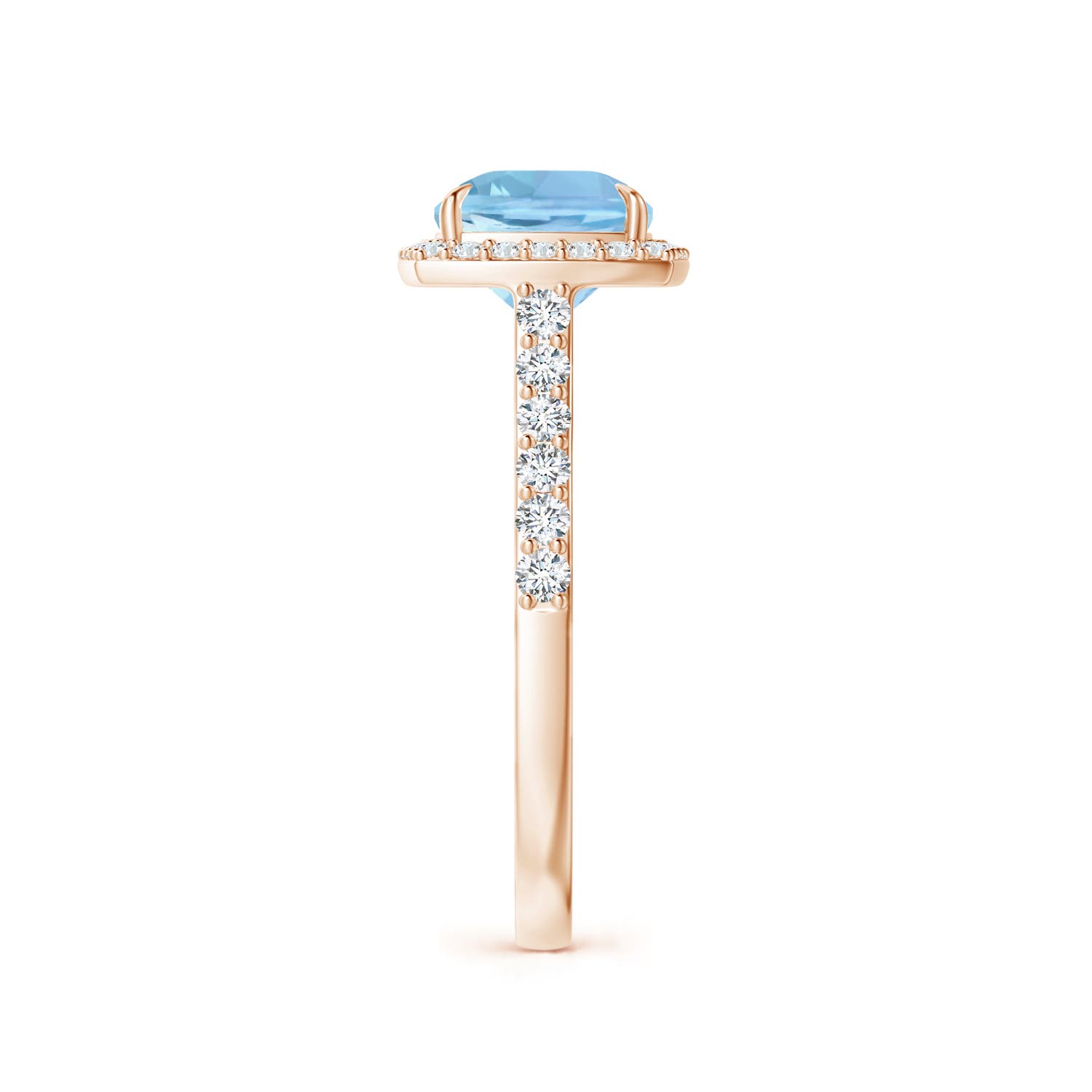 AAAA - Aquamarine / 2.26 CT / 14 KT Rose Gold