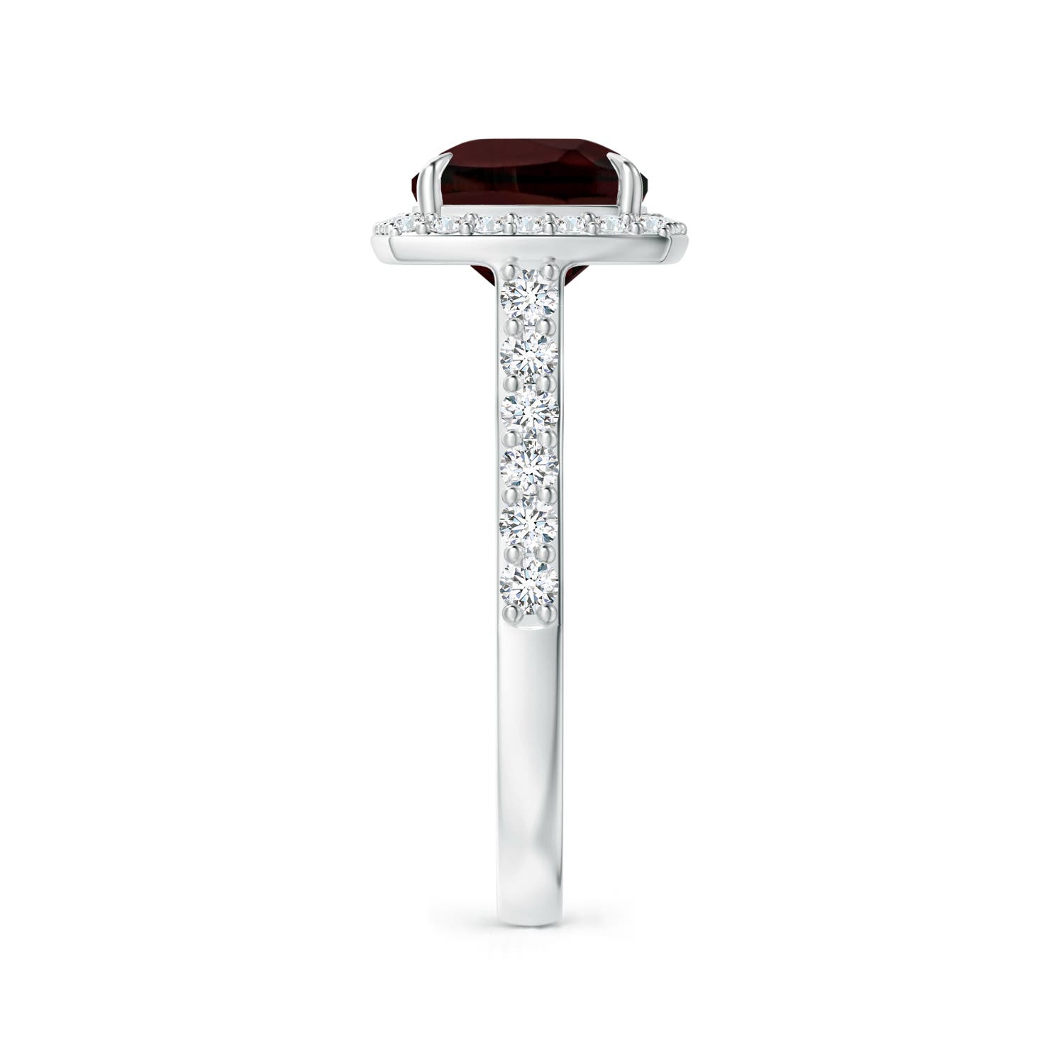 A - Garnet / 3.86 CT / 14 KT White Gold