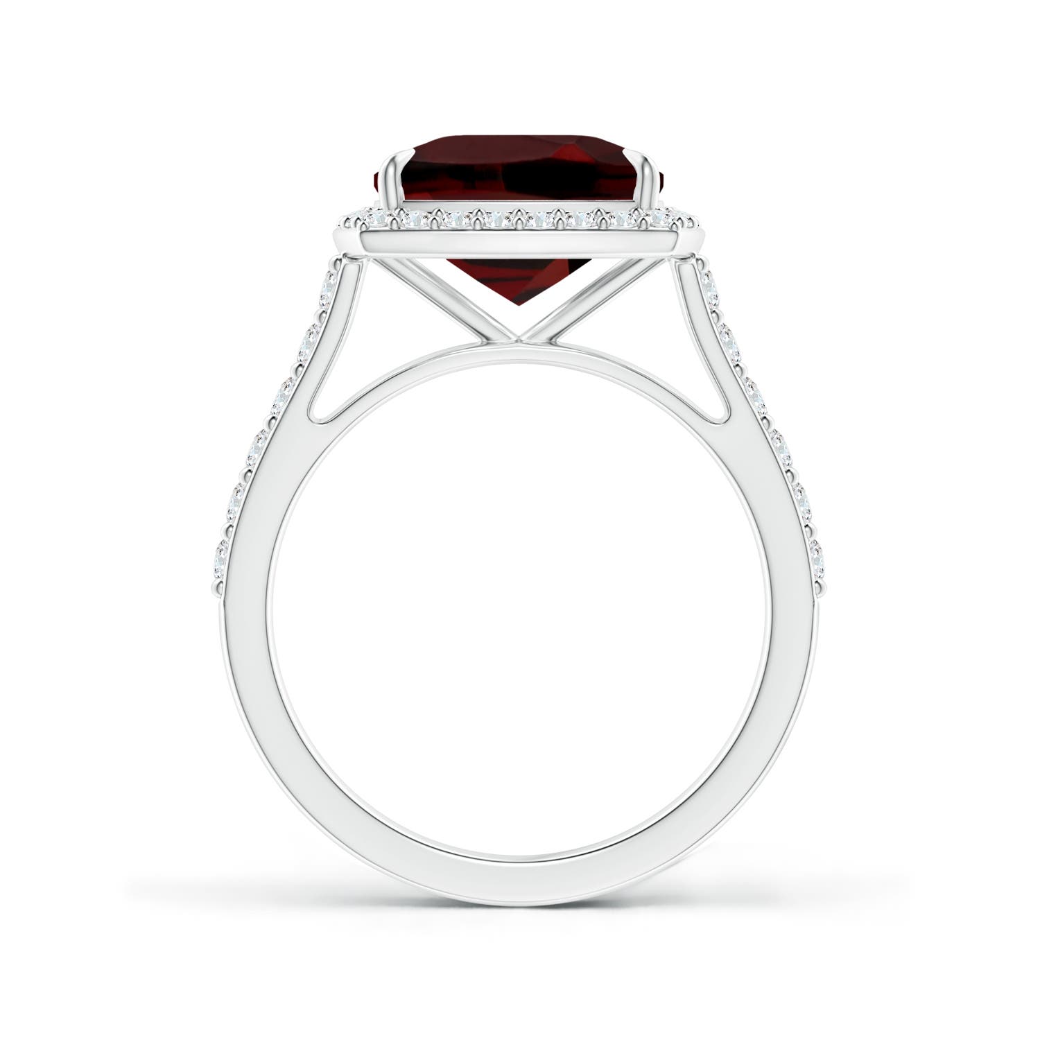 AAA - Garnet / 3.86 CT / 14 KT White Gold