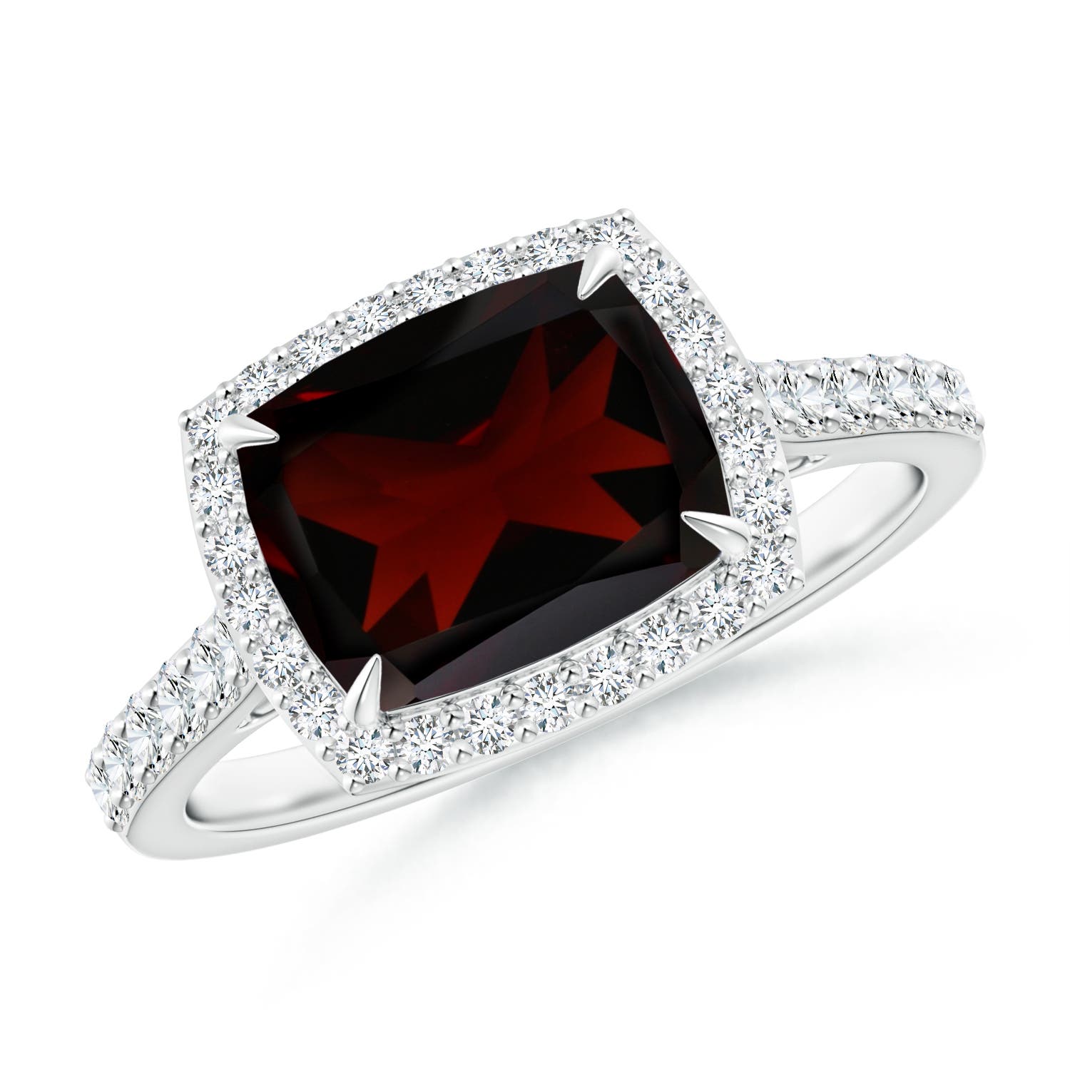 A - Garnet / 3.31 CT / 14 KT White Gold