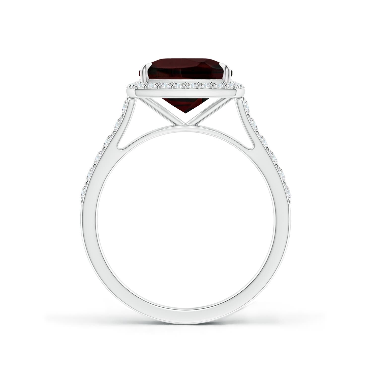 A - Garnet / 3.31 CT / 14 KT White Gold