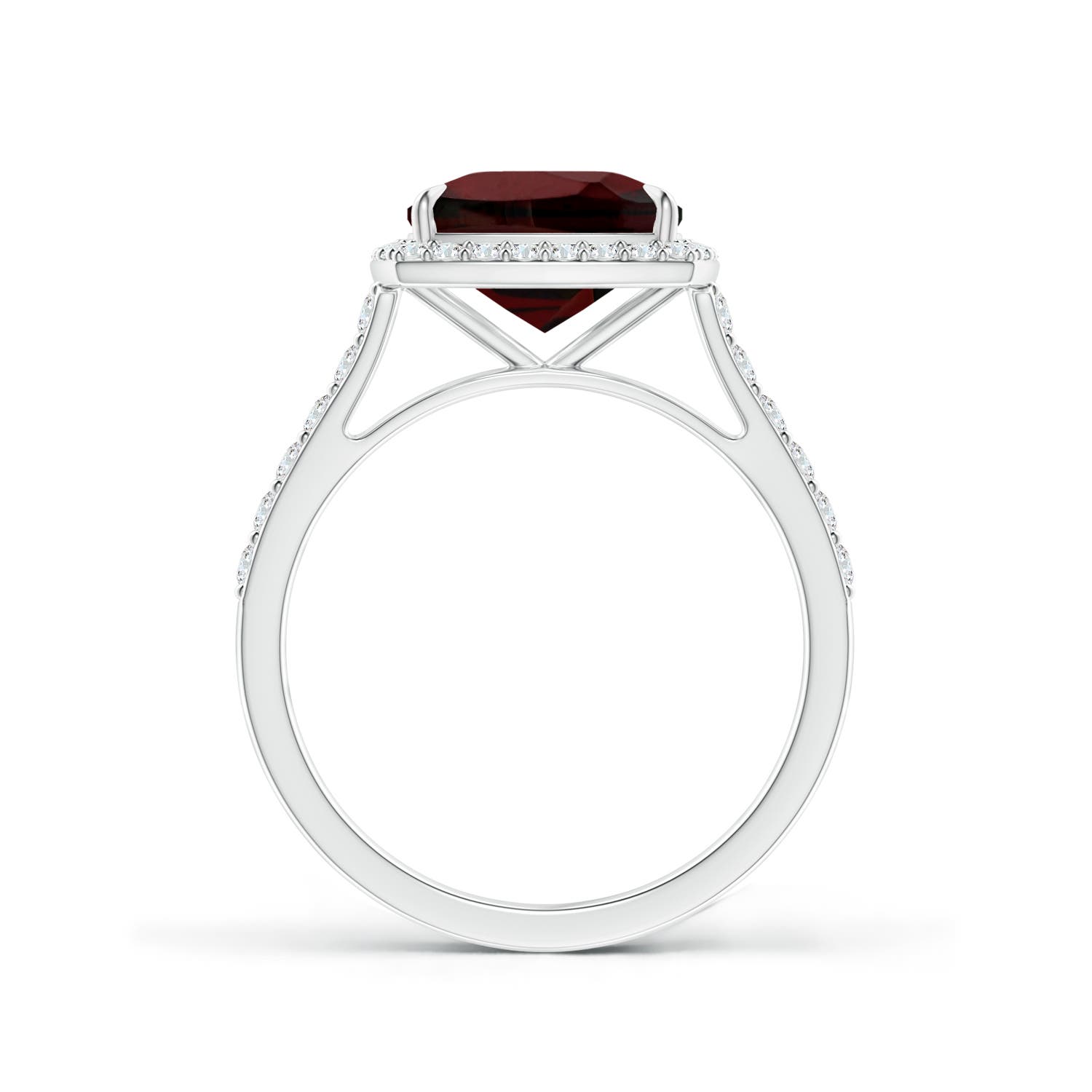 AA - Garnet / 3.31 CT / 14 KT White Gold