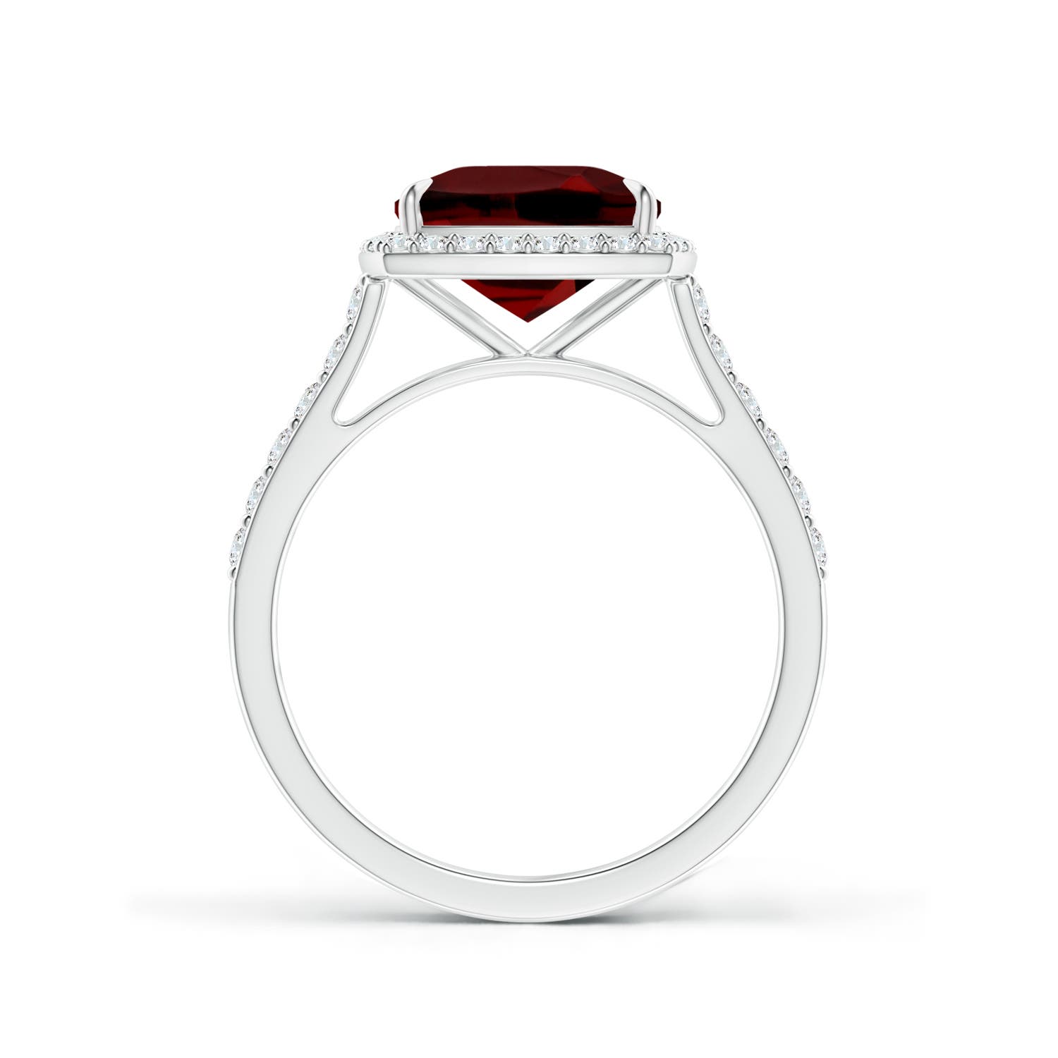 AAAA - Garnet / 3.31 CT / 14 KT White Gold