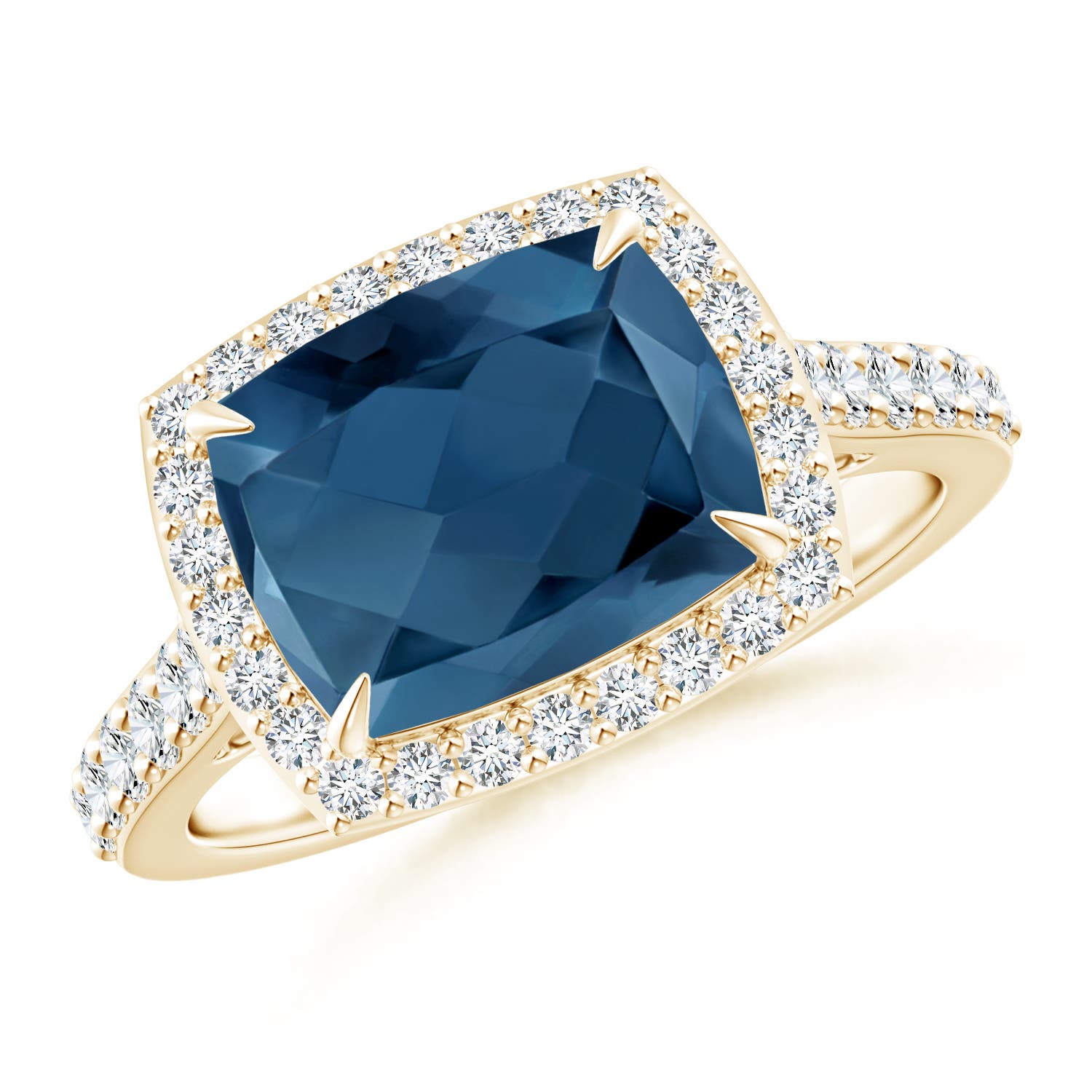 A - London Blue Topaz / 3.71 CT / 14 KT Yellow Gold