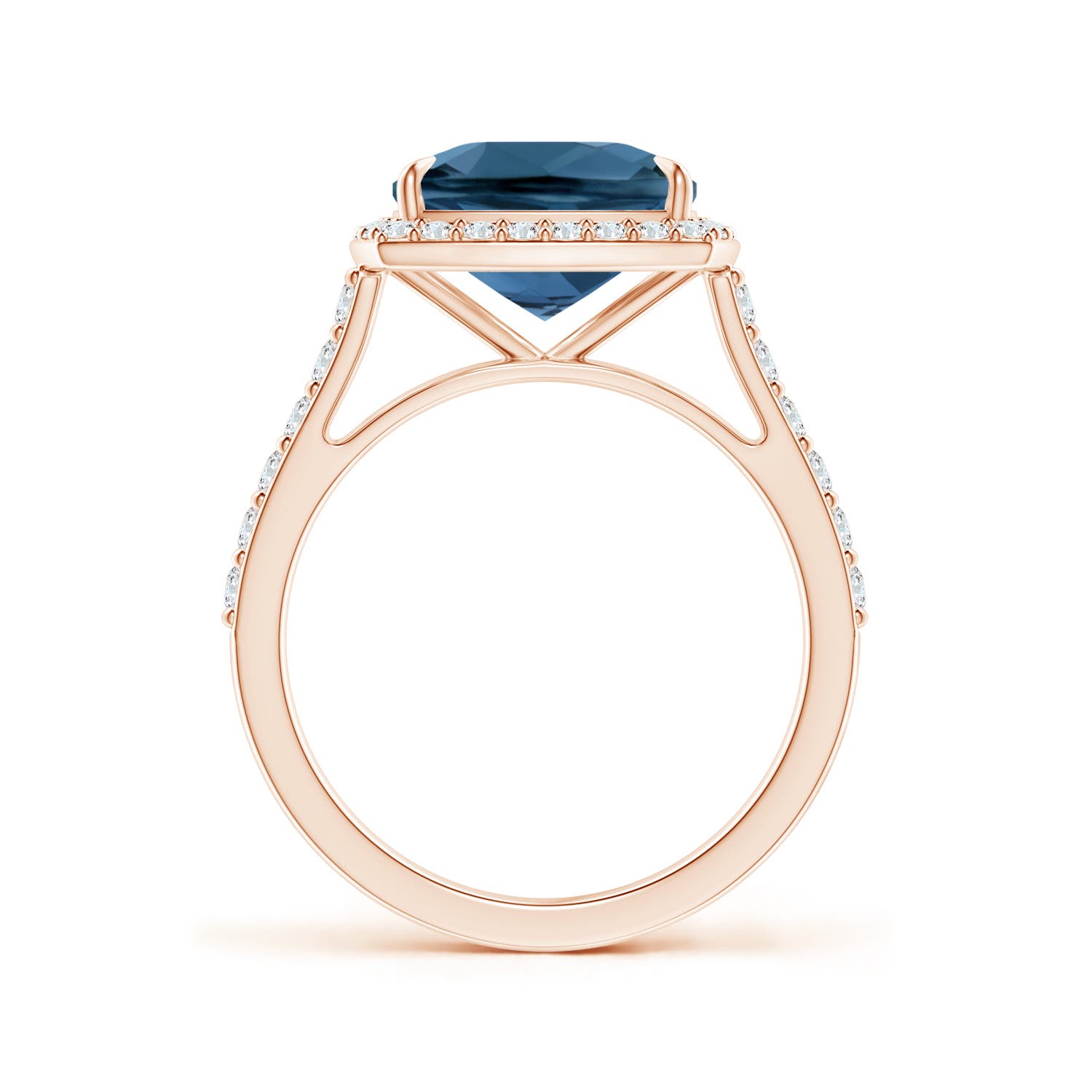 AA - London Blue Topaz / 3.71 CT / 14 KT Rose Gold