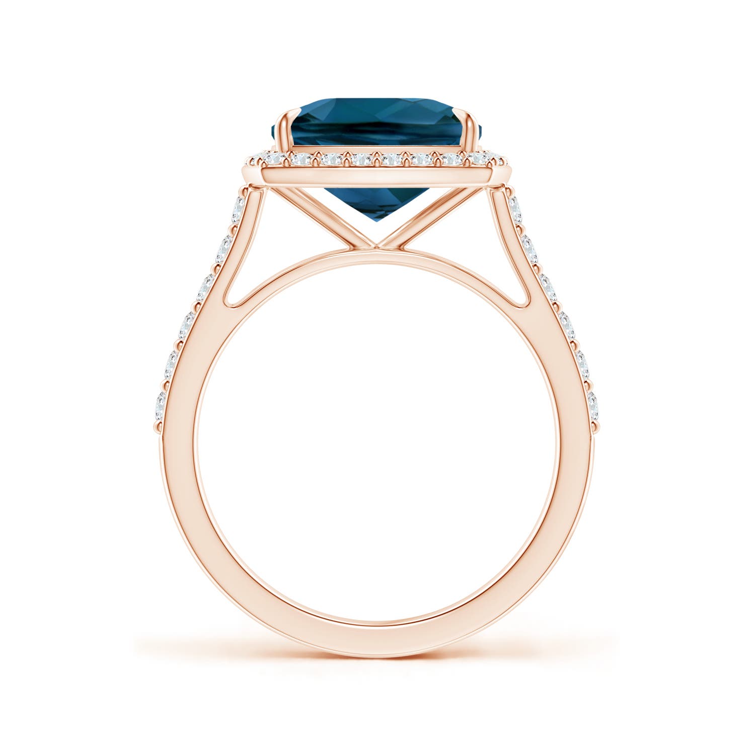 AAAA - London Blue Topaz / 3.71 CT / 14 KT Rose Gold