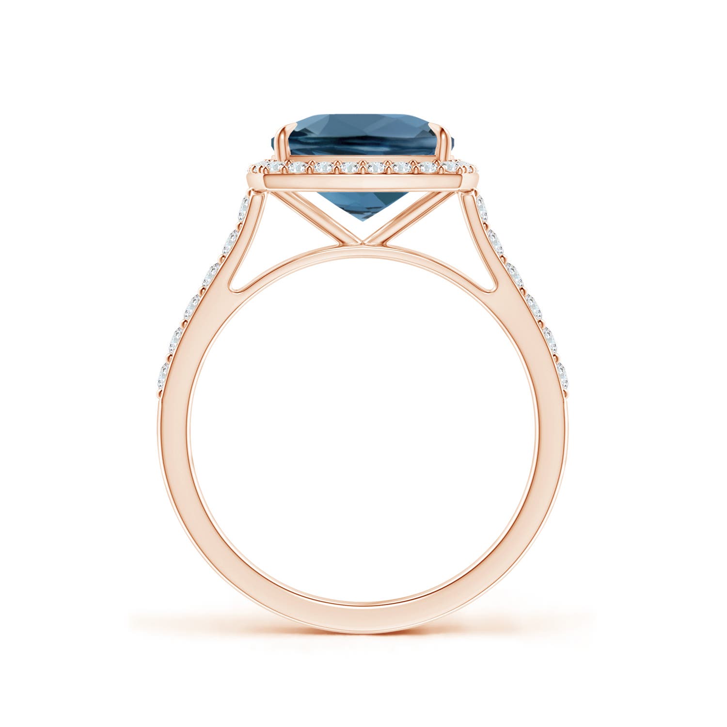 A - London Blue Topaz / 2.61 CT / 14 KT Rose Gold