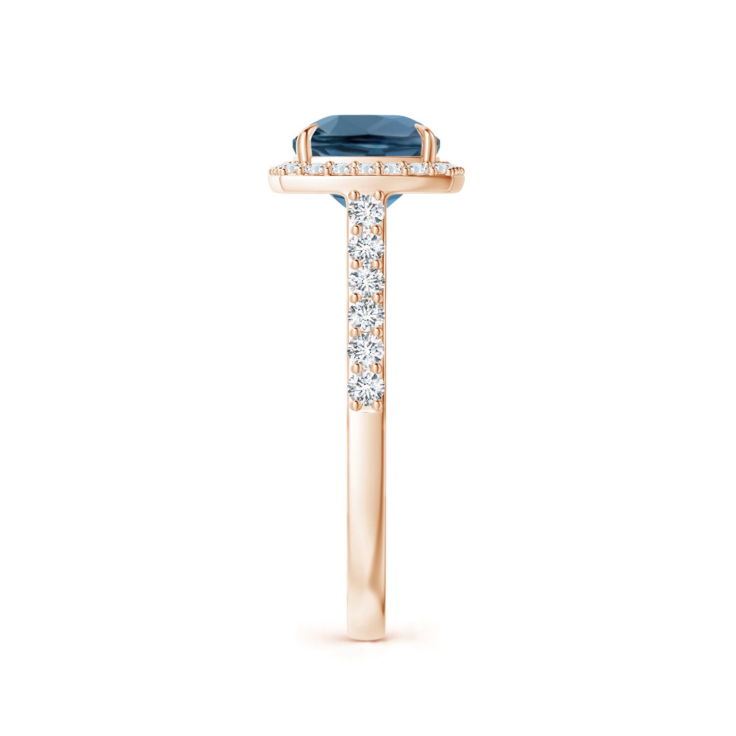 A - London Blue Topaz / 2.61 CT / 14 KT Rose Gold