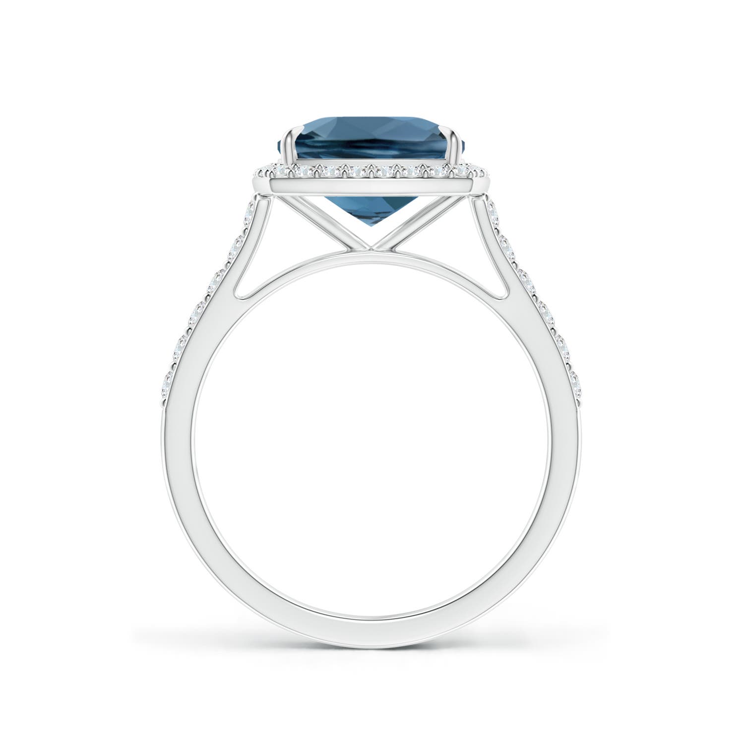 A - London Blue Topaz / 2.61 CT / 14 KT White Gold