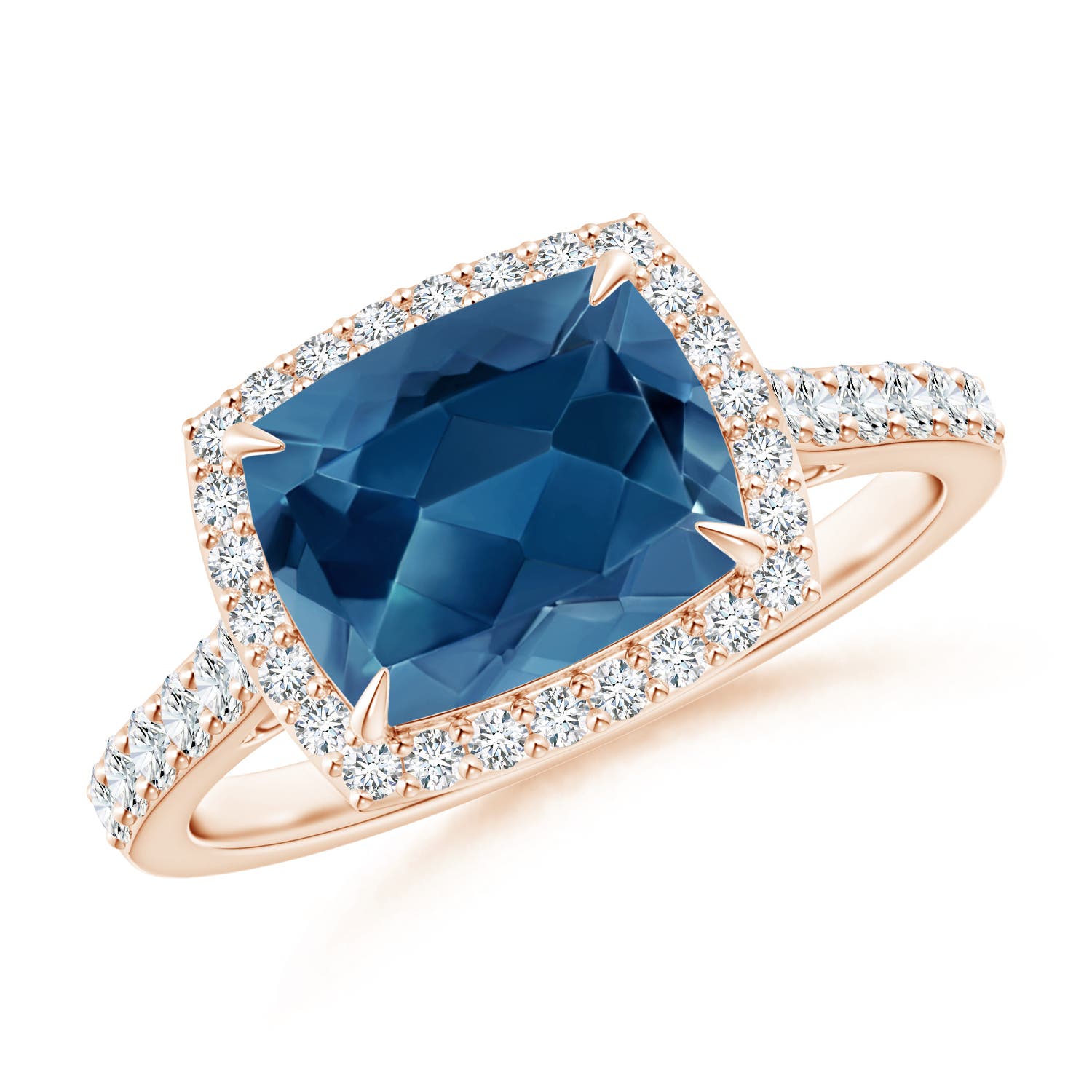 AA - London Blue Topaz / 2.61 CT / 14 KT Rose Gold