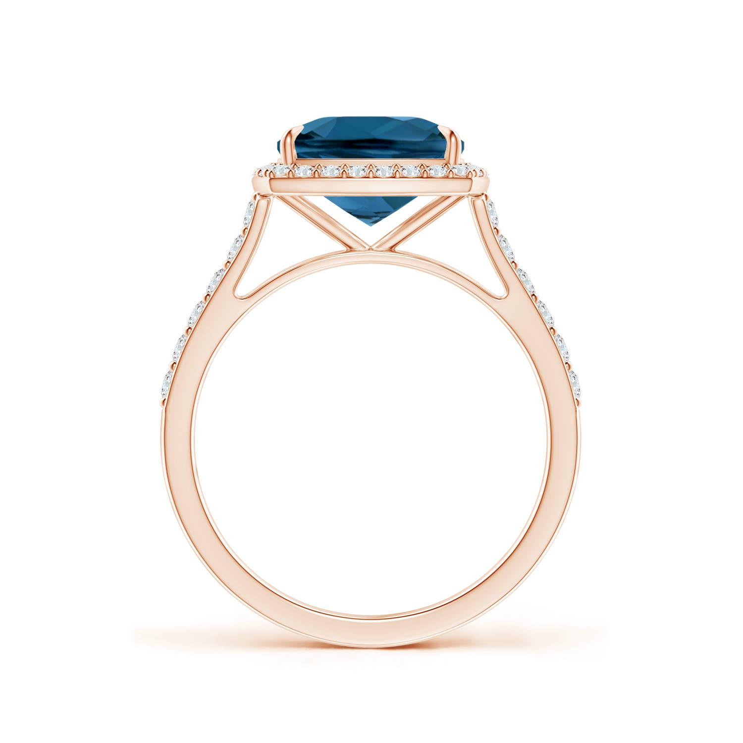 AAA - London Blue Topaz / 2.61 CT / 14 KT Rose Gold