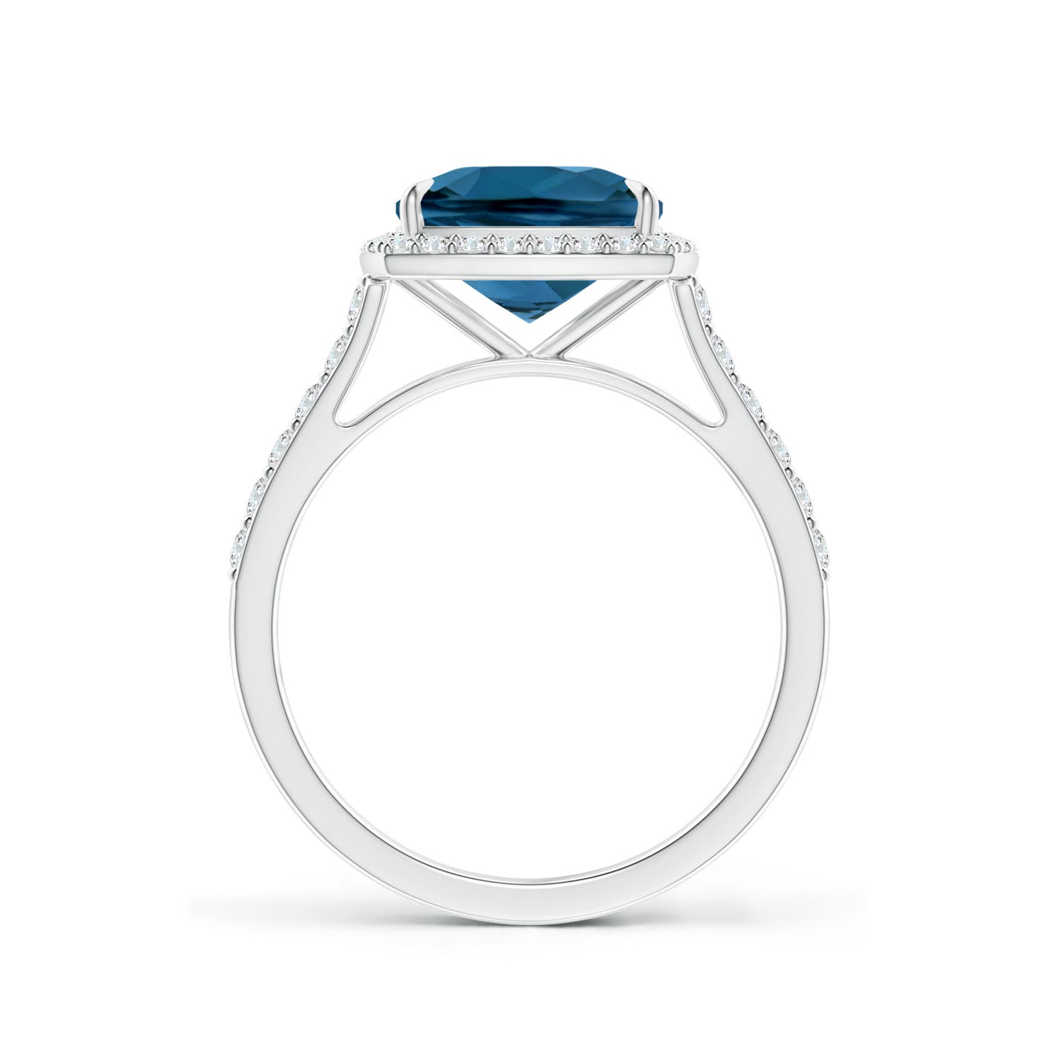 AAA - London Blue Topaz / 2.61 CT / 14 KT White Gold