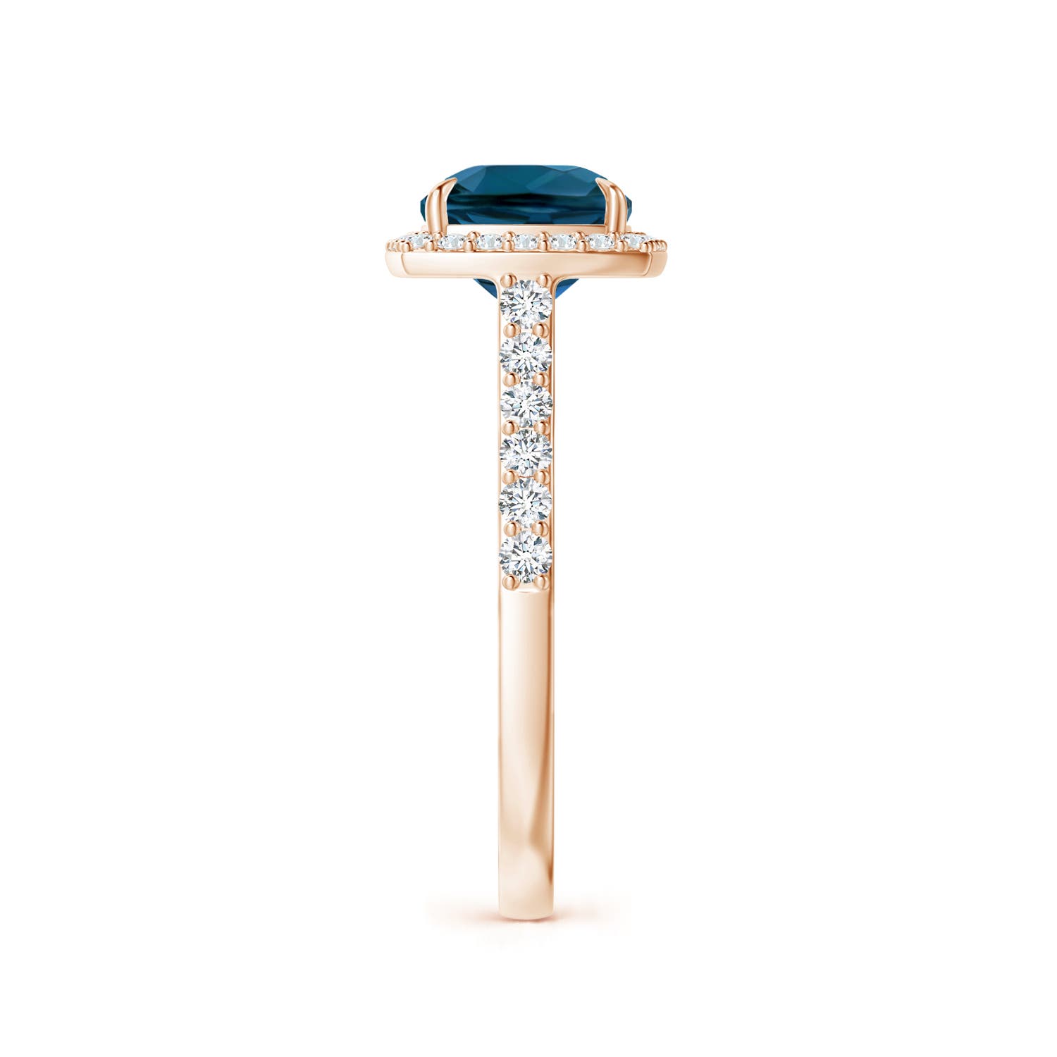 AAAA - London Blue Topaz / 2.61 CT / 14 KT Rose Gold