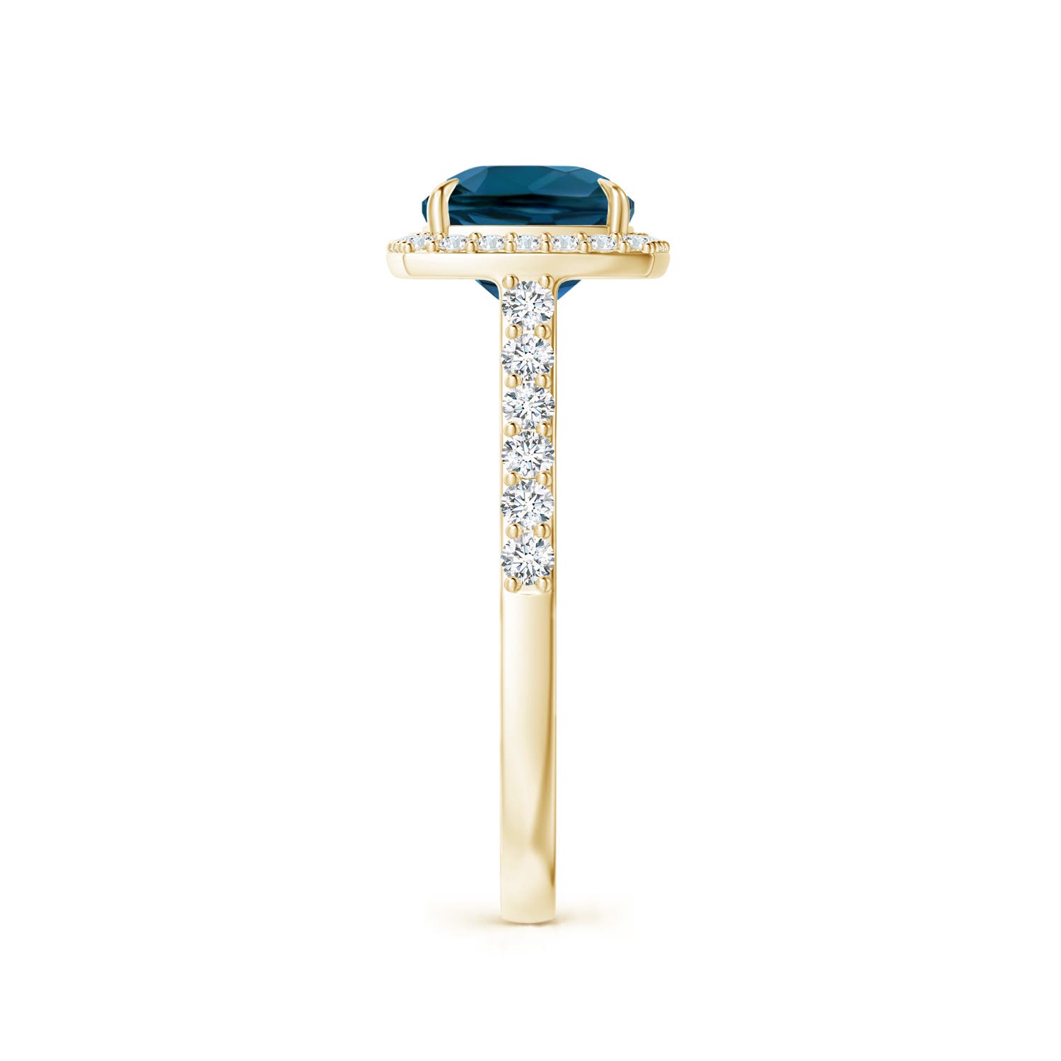 AAAA - London Blue Topaz / 2.61 CT / 14 KT Yellow Gold