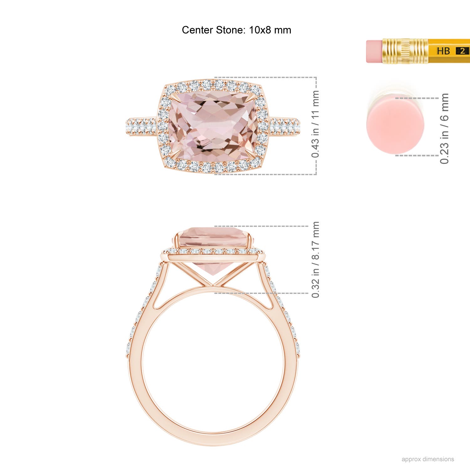 AA - Morganite / 3.21 CT / 14 KT Rose Gold