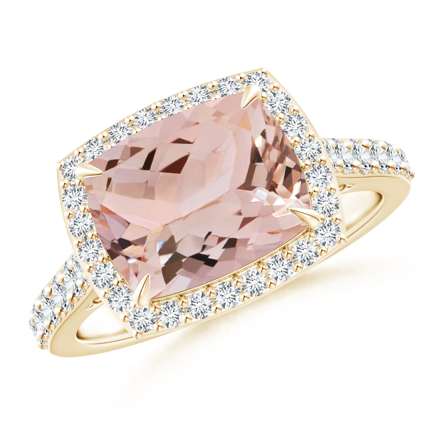 AAA - Morganite / 3.21 CT / 14 KT Yellow Gold