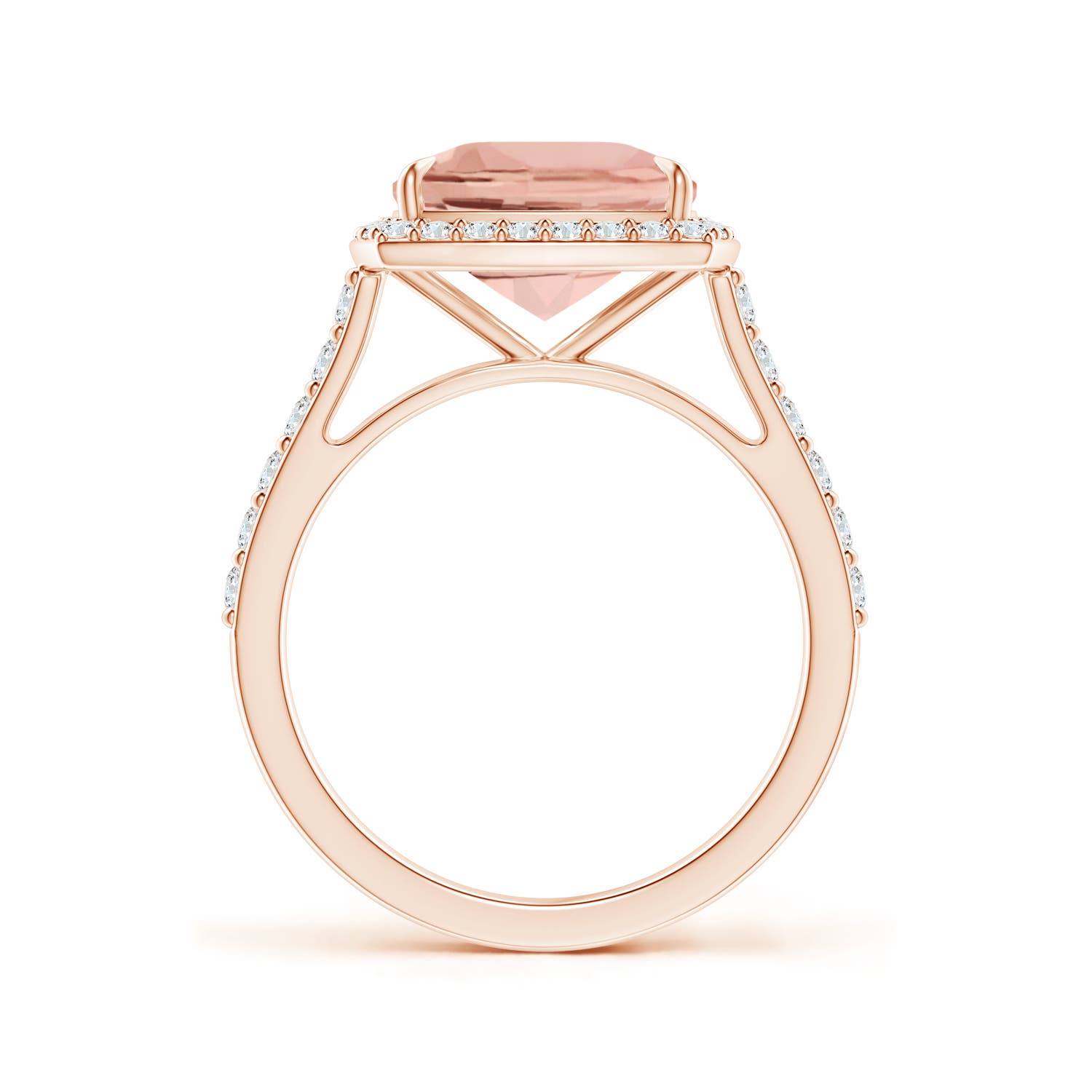 AAAA - Morganite / 3.21 CT / 14 KT Rose Gold